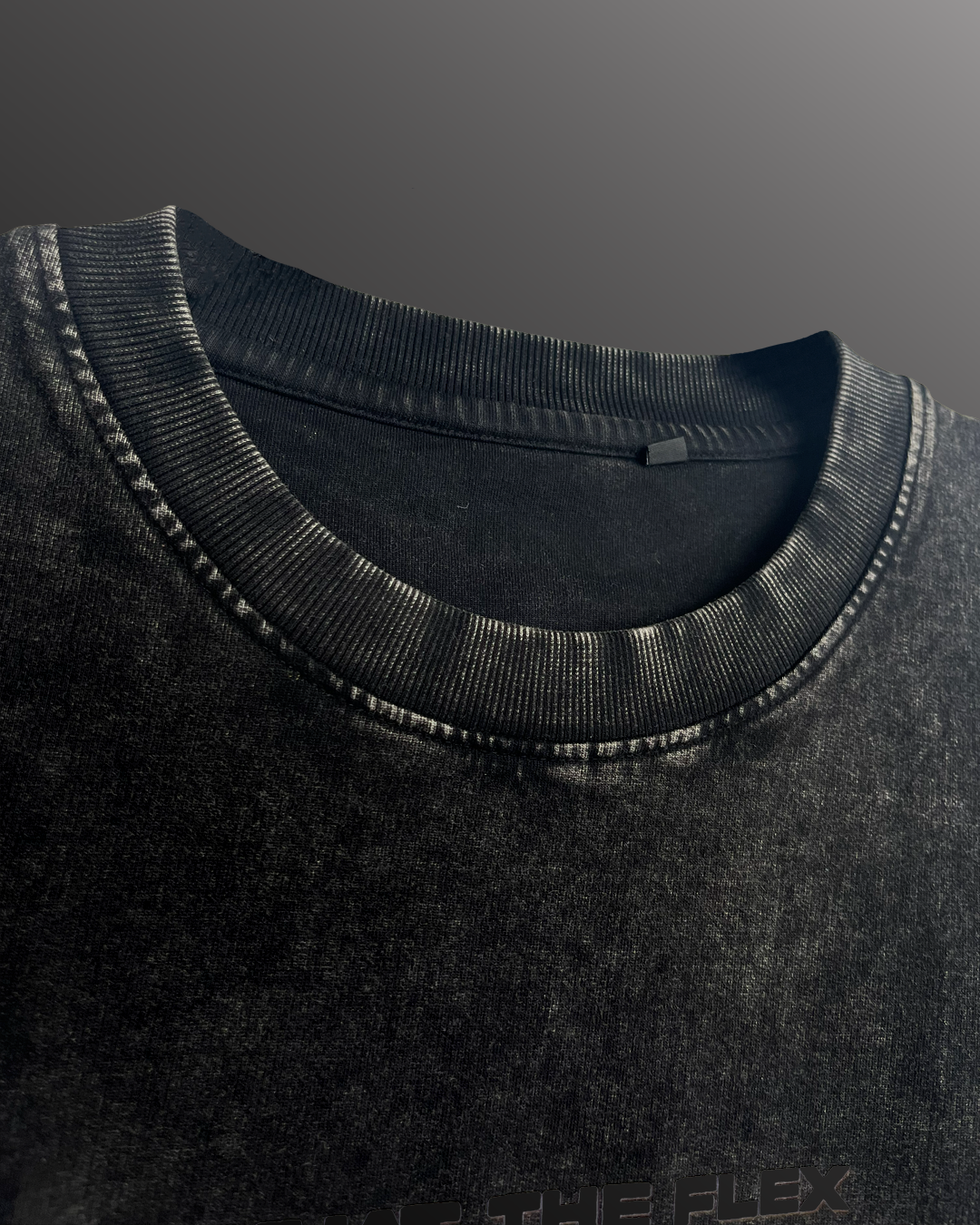 Apocalyptic Black Printed Acid Wash T-Shirt