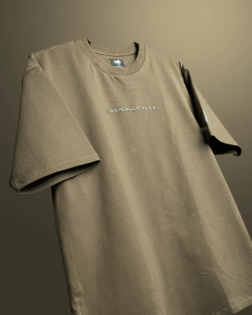 Basic Olive Heavyweight T-shirt - WHAT THE FLEX