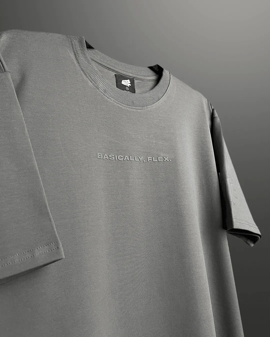 Basic Grey Heavyweight T-shirt - WHAT THE FLEX