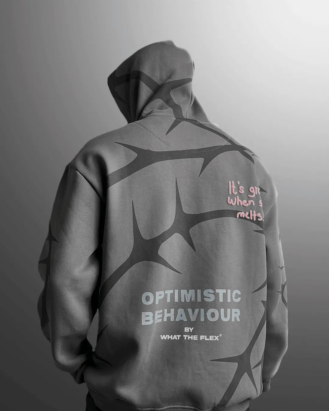 Optimistic Behaviour Oversized Hoodie - WHAT THE FLEX