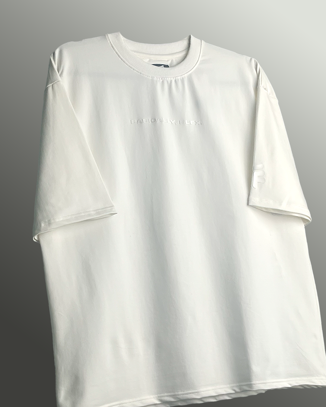 Buy Basic Plain Off White Heavyweight Oversized T-shirt (240 gsm