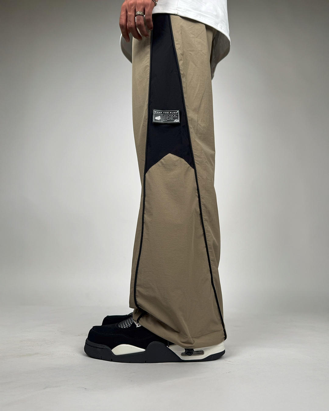 Beige Core Parachute Pants