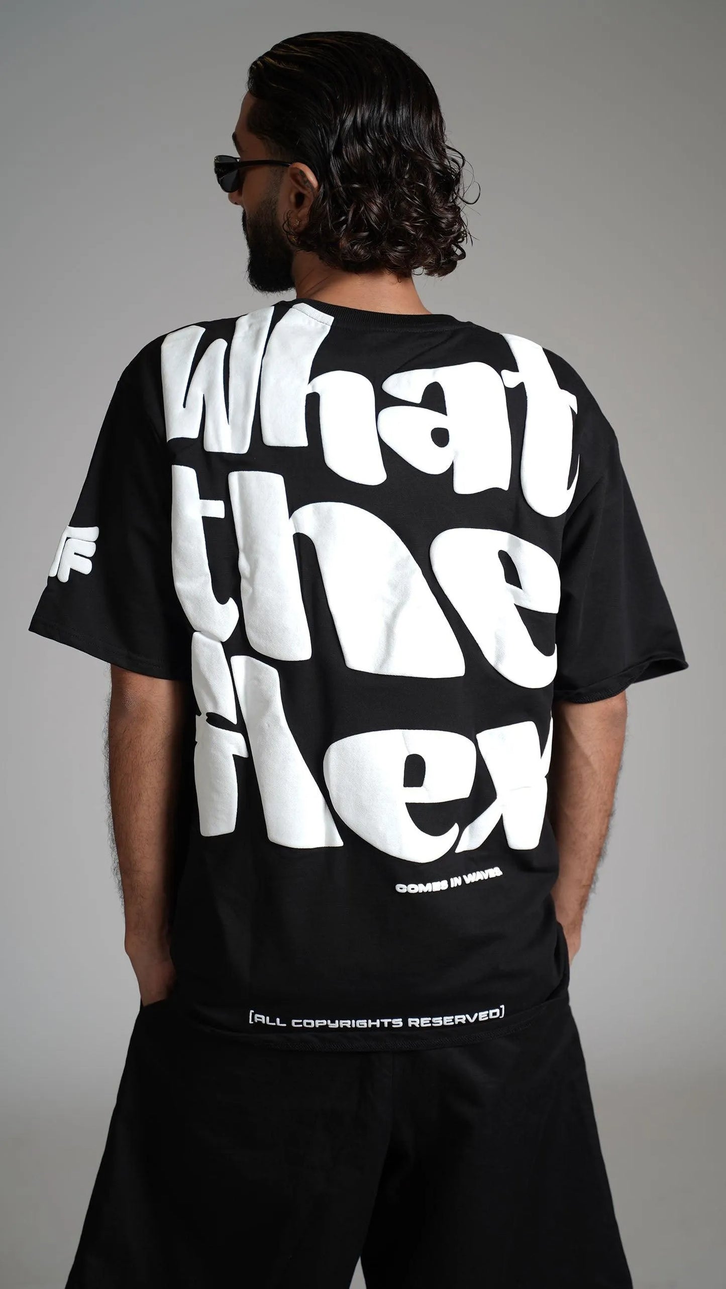 Bleed Flex Black Heavyweight T-shirt - WHAT THE FLEX