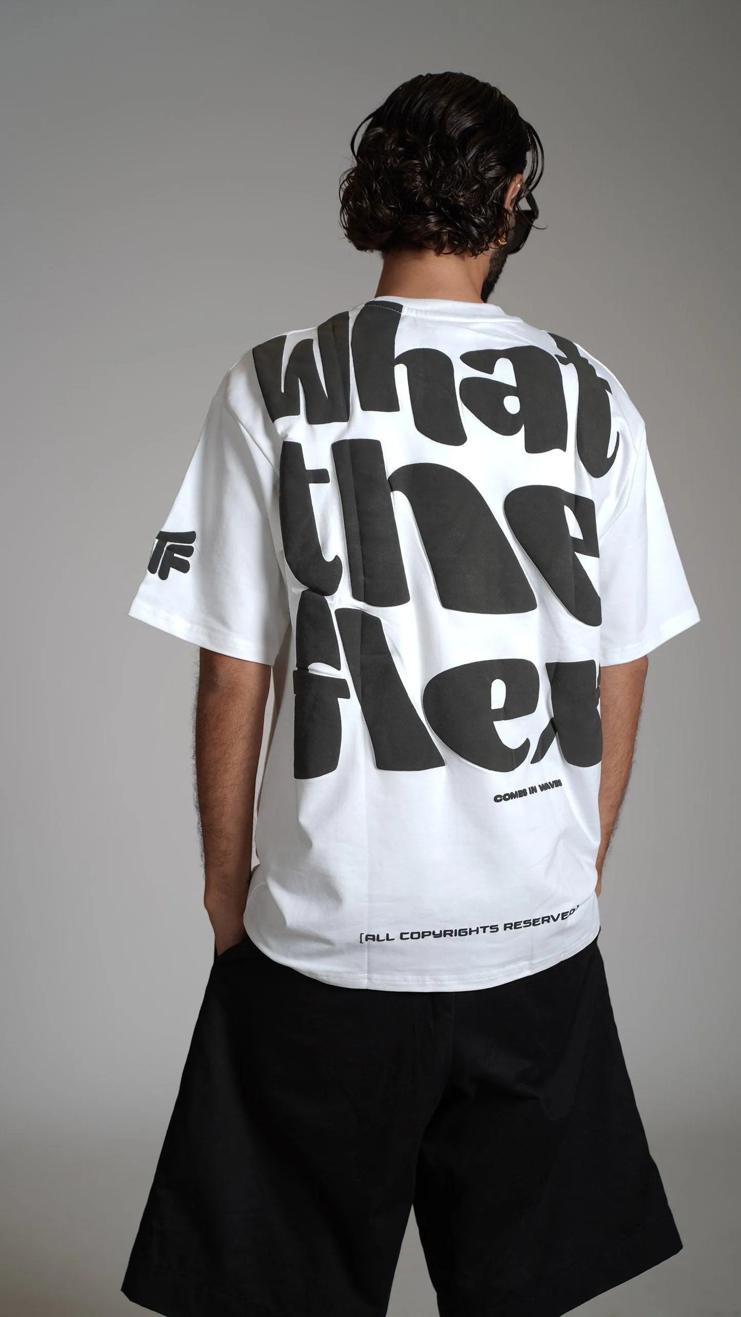 Bleed Flex White Heavyweight T-shirt - WHAT THE FLEX