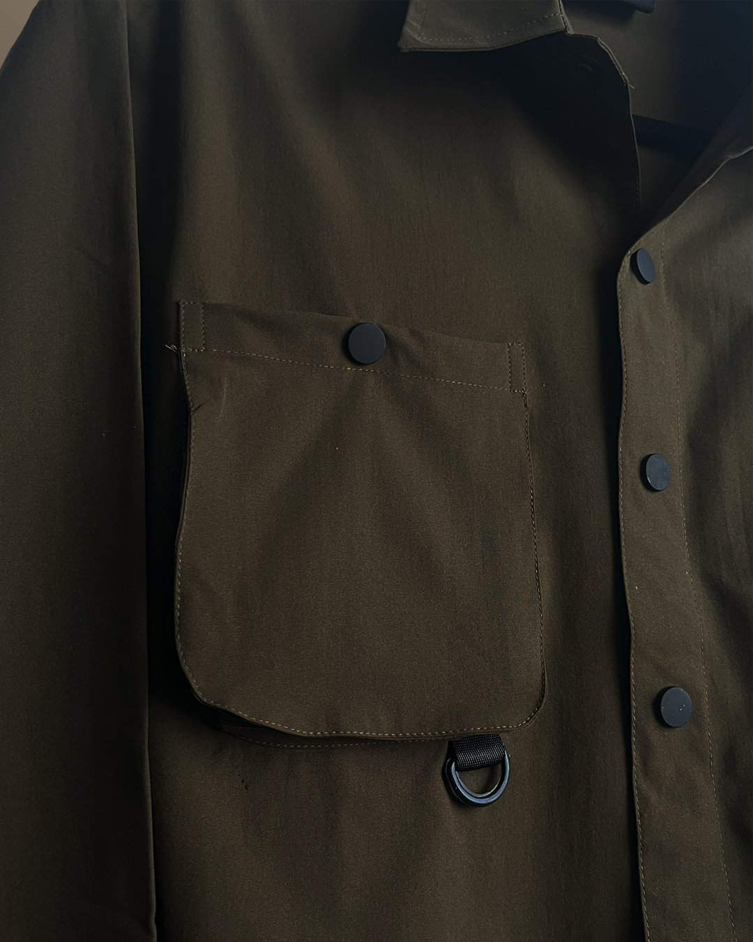 Olive Mono Air Overshirt