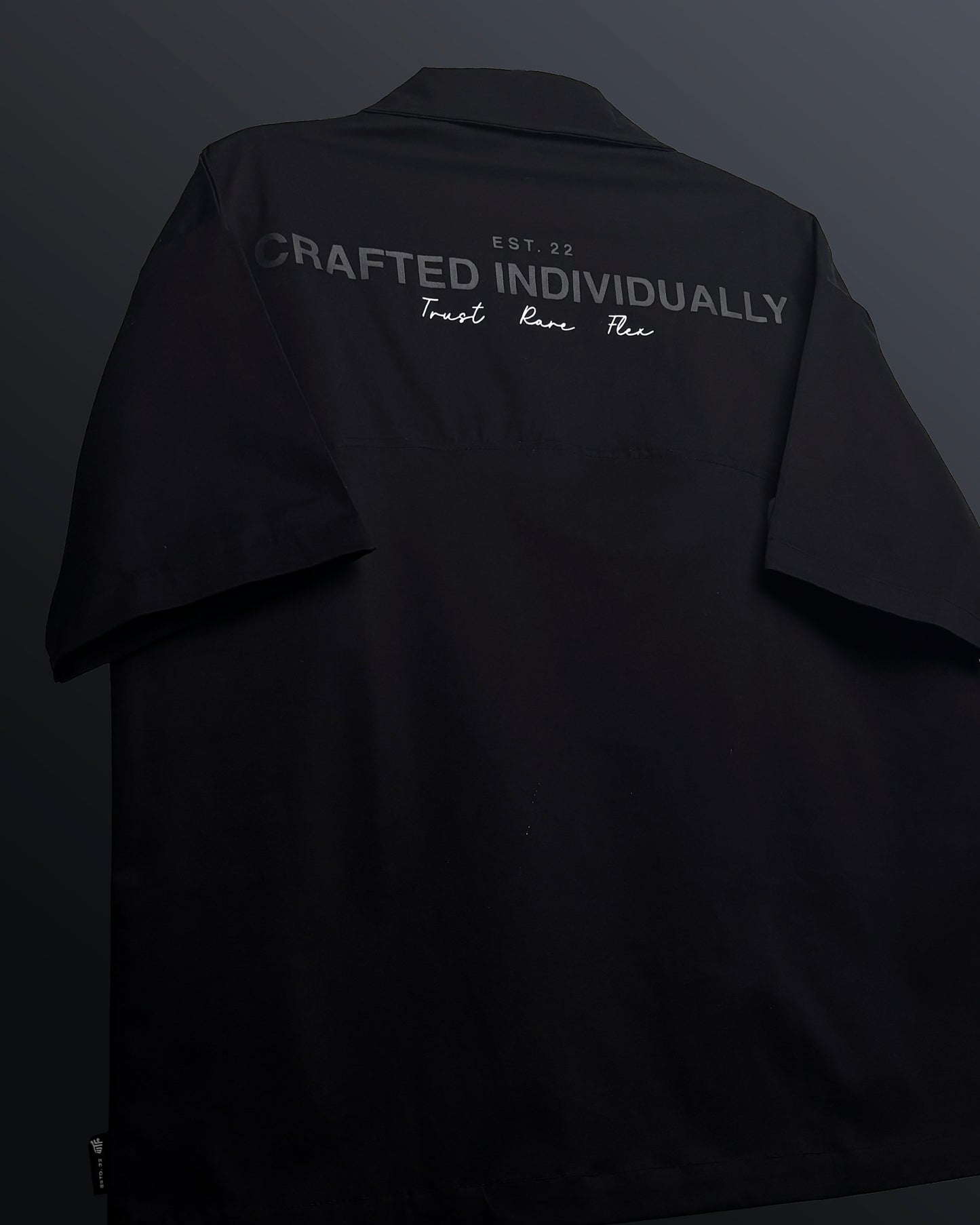 Black Retro Cotton Polo T-Shirt