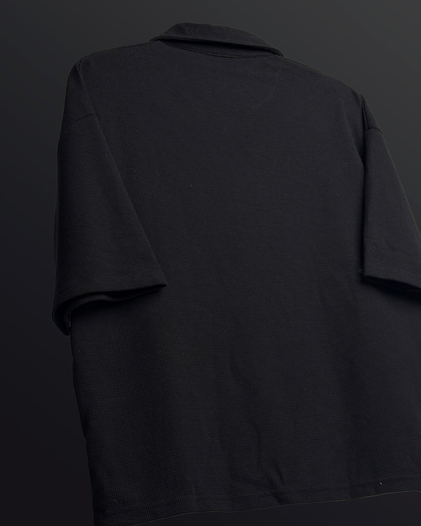 Ash Black Polo T-Shirt with Zip
