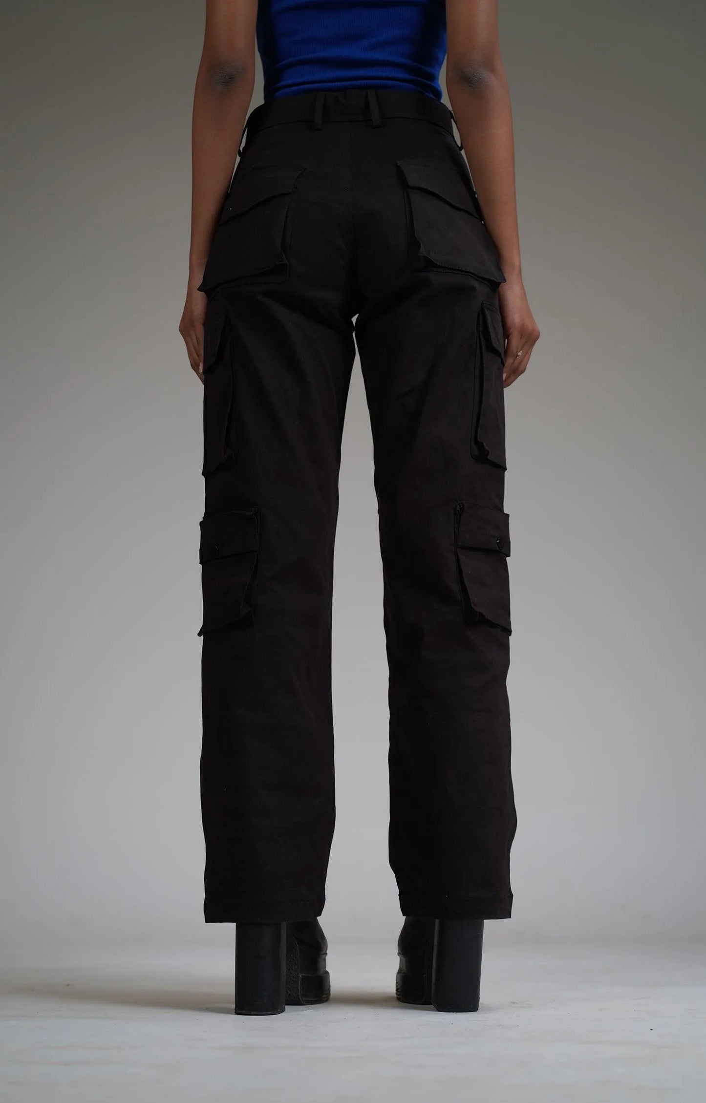 Black 12 Pocket Cargo Pants - Exclusive - WHAT THE FLEX