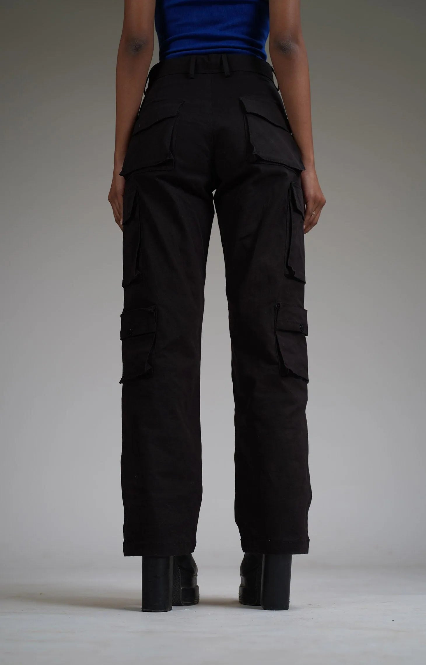 Black 12 Pocket Cargo Pants - Exclusive - WHAT THE FLEX