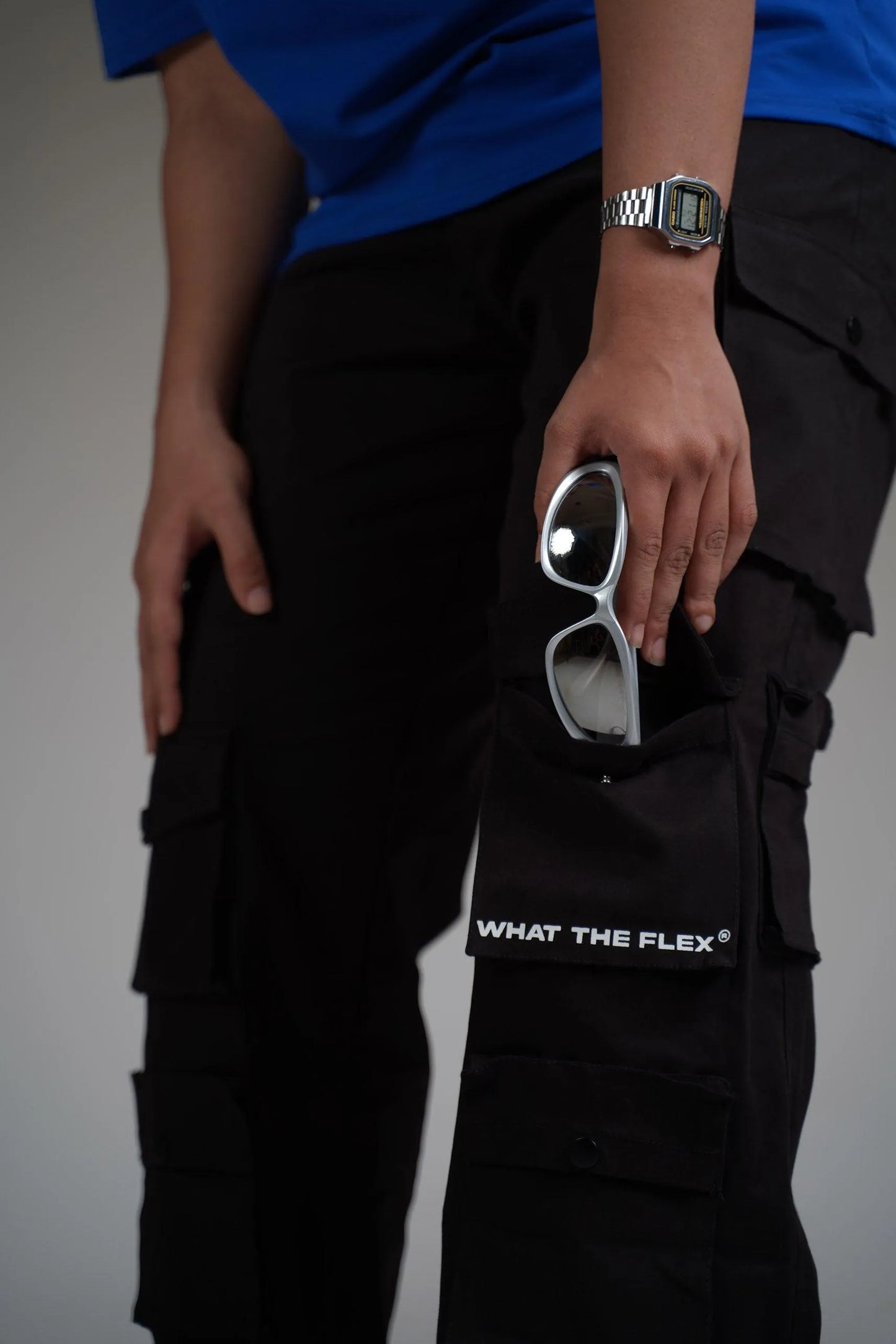 Black 12 Pocket Cargo Pants - Exclusive - WHAT THE FLEX