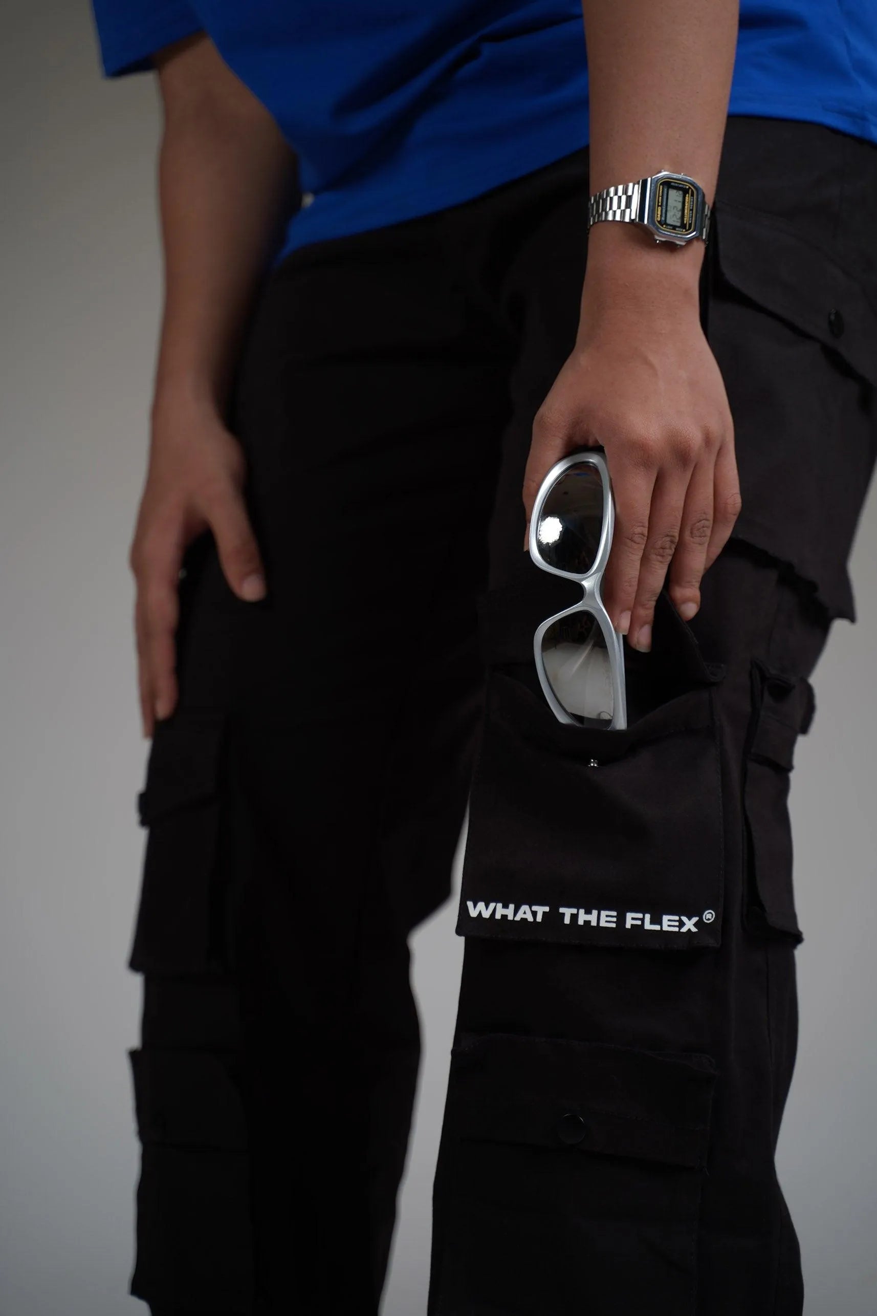 Black 12 Pocket Cargo Pants - Exclusive - WHAT THE FLEX