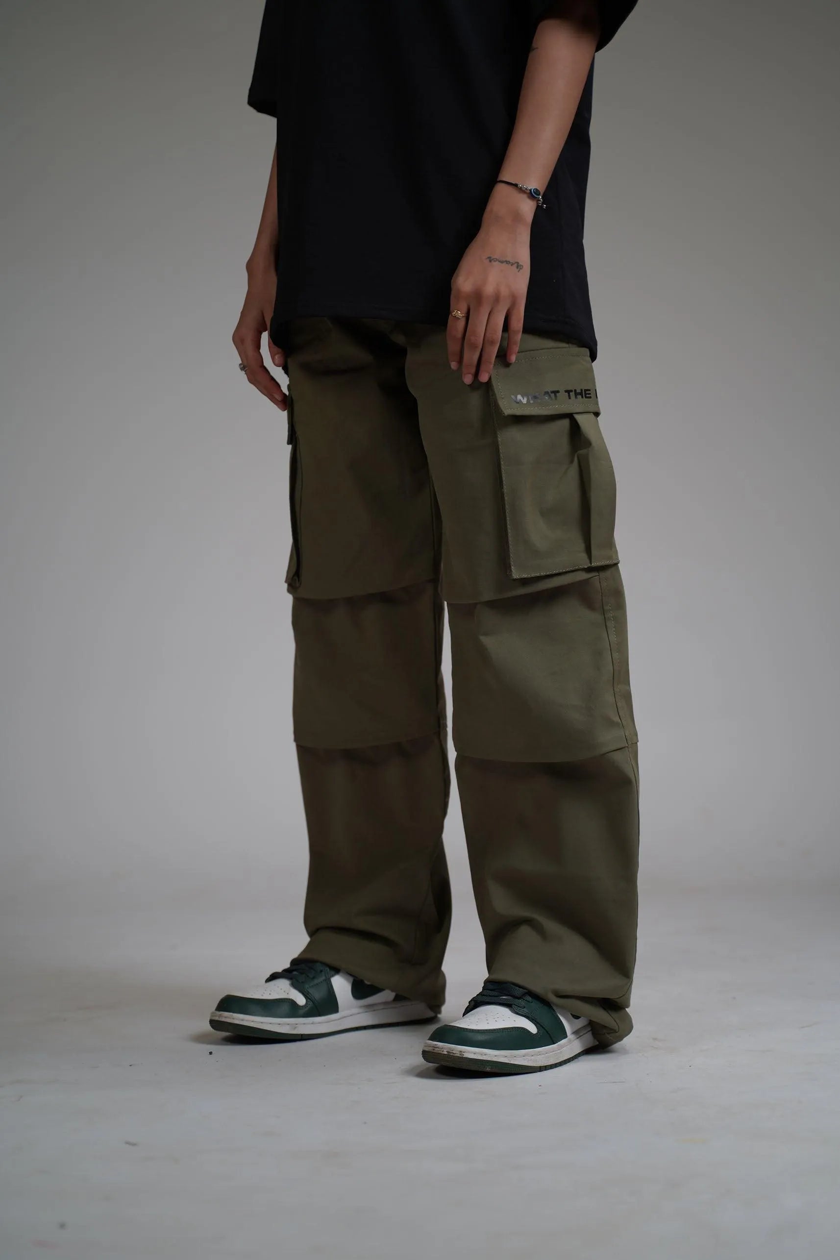 Olive Panel Unisex Cargo - WHAT THE FLEX