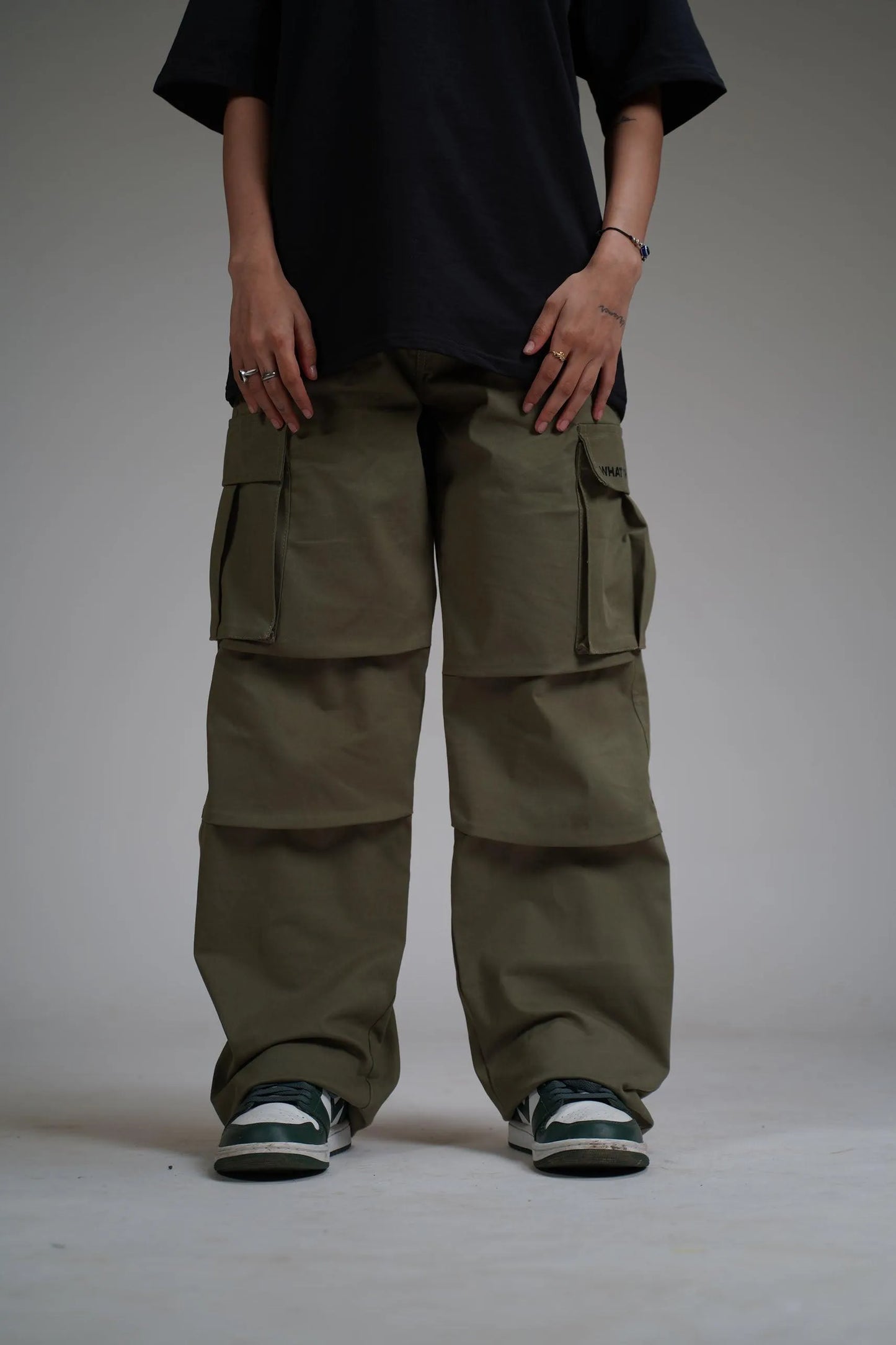 Olive Panel Unisex Cargo - WHAT THE FLEX