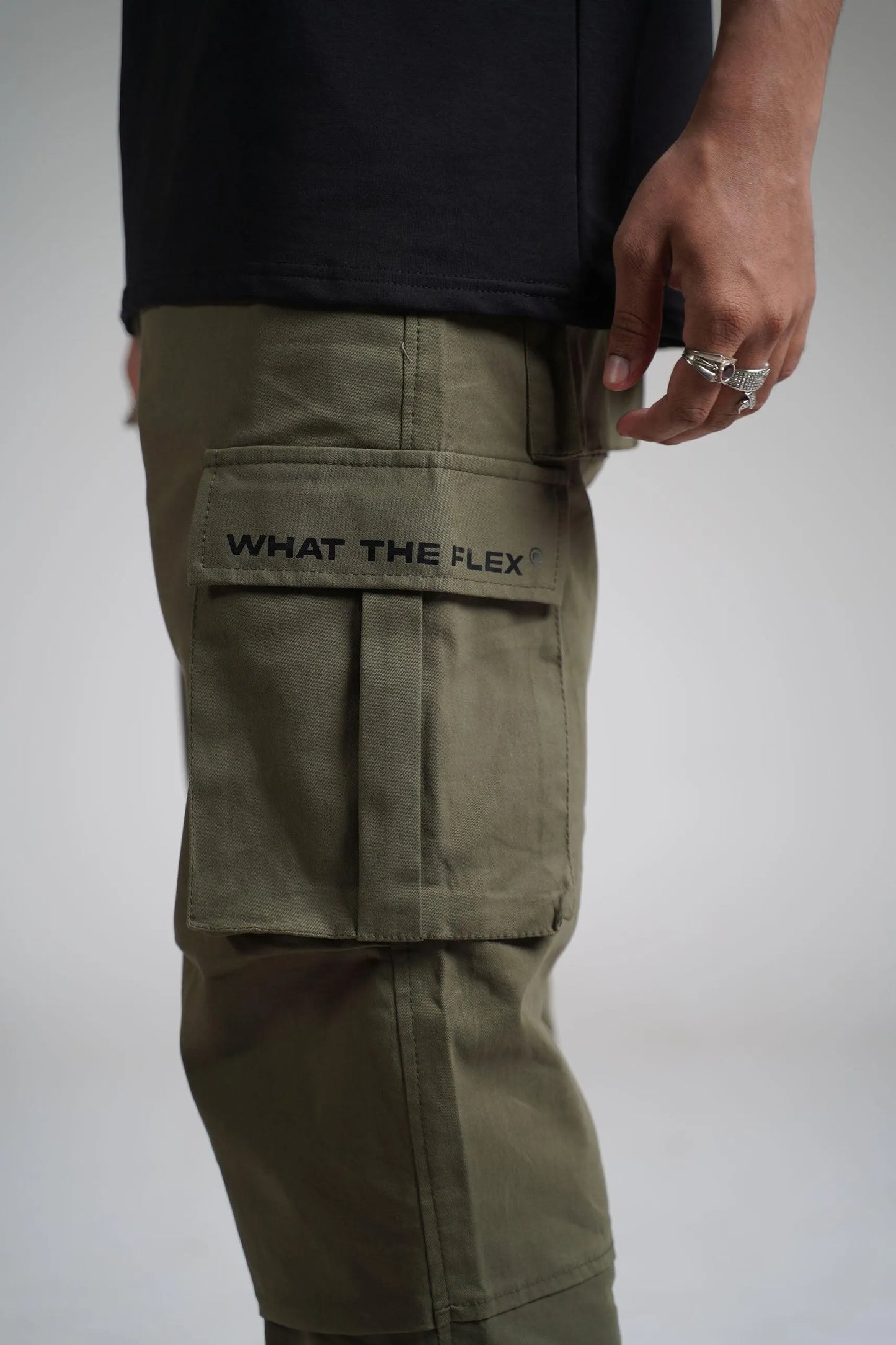 Olive Panel Unisex Cargo - WHAT THE FLEX
