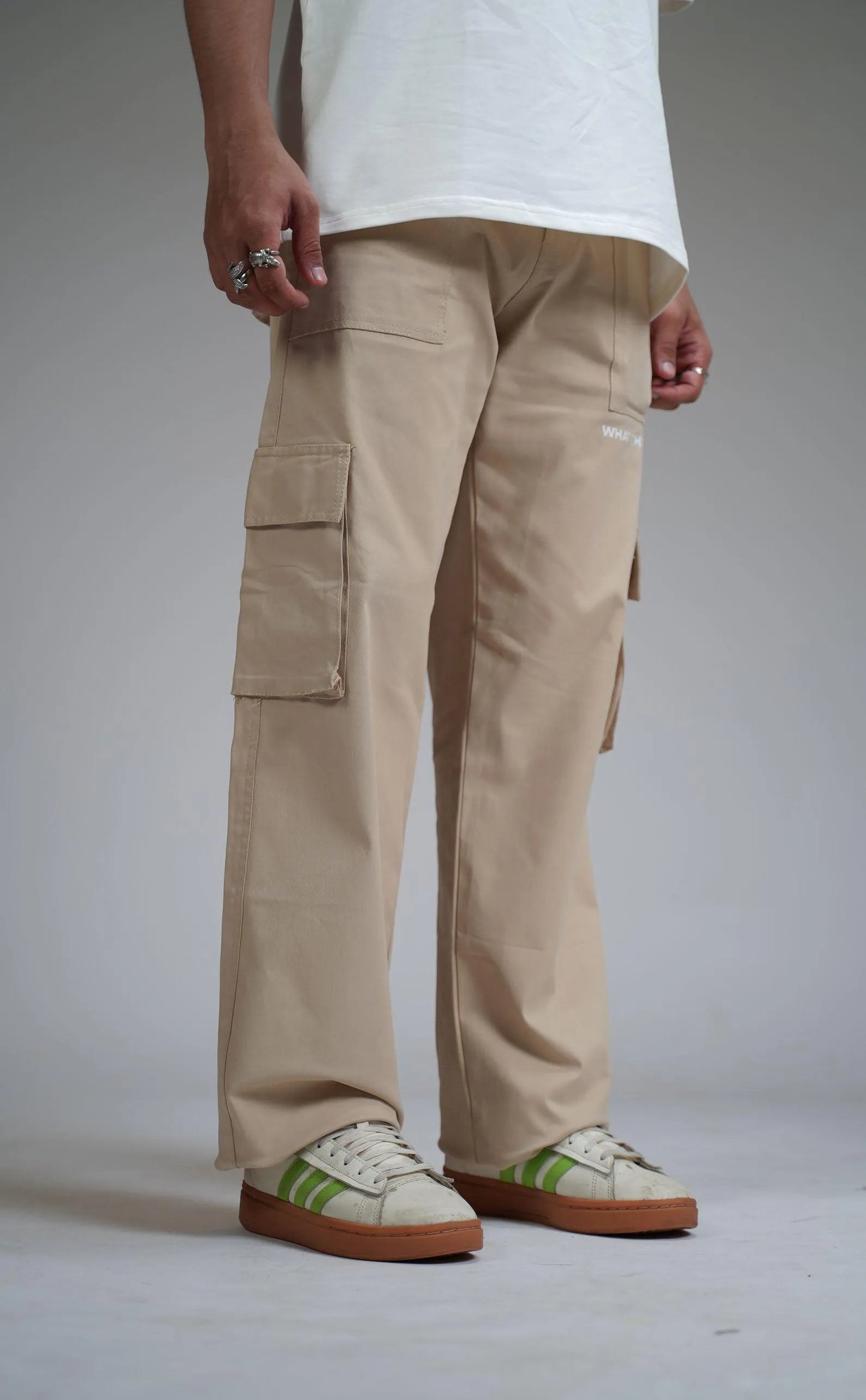 Solid Beige Unisex Cargo - WHAT THE FLEX