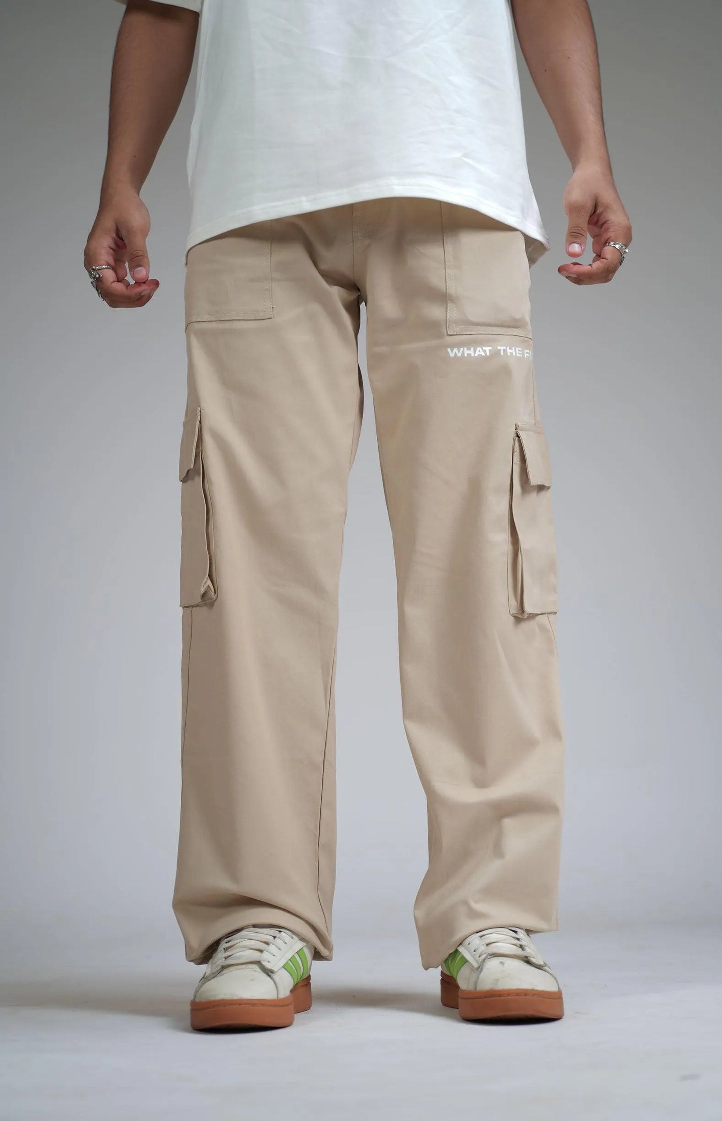 Solid Beige Unisex Cargo - WHAT THE FLEX