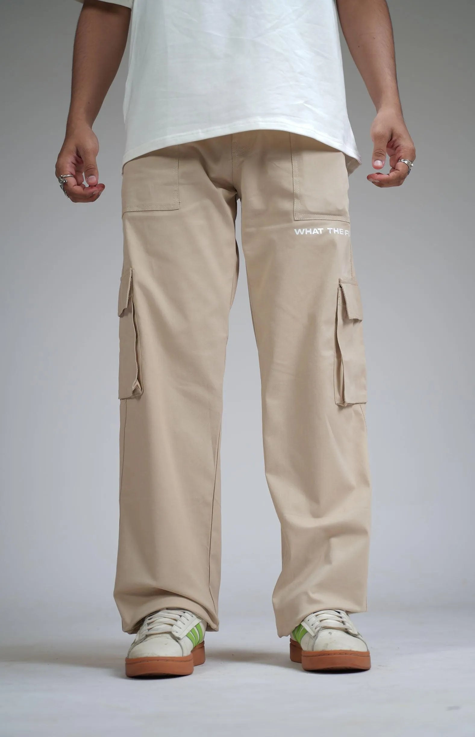 Solid Beige Unisex Cargo - WHAT THE FLEX