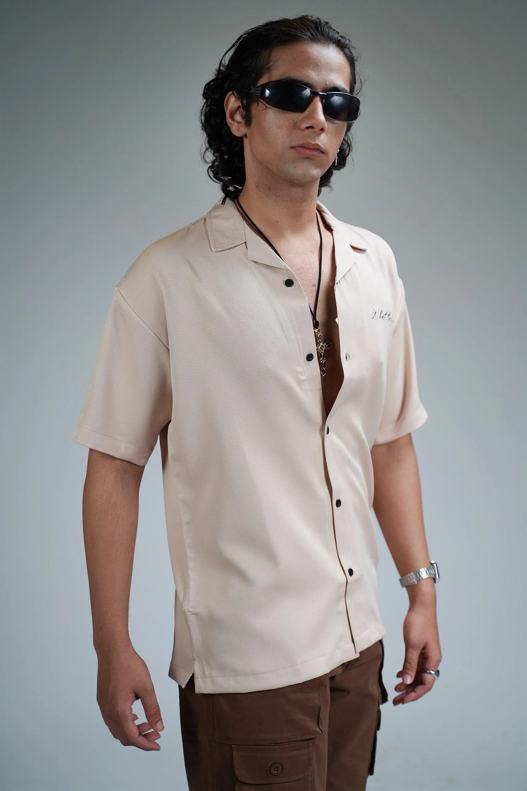 Flowers & Shadows Bowling Shirt - WHAT THE FLEX