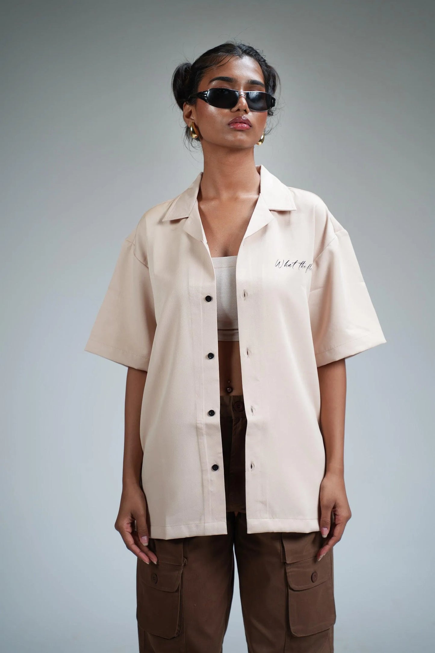 Flowers & Shadows Bowling Shirt - WHAT THE FLEX