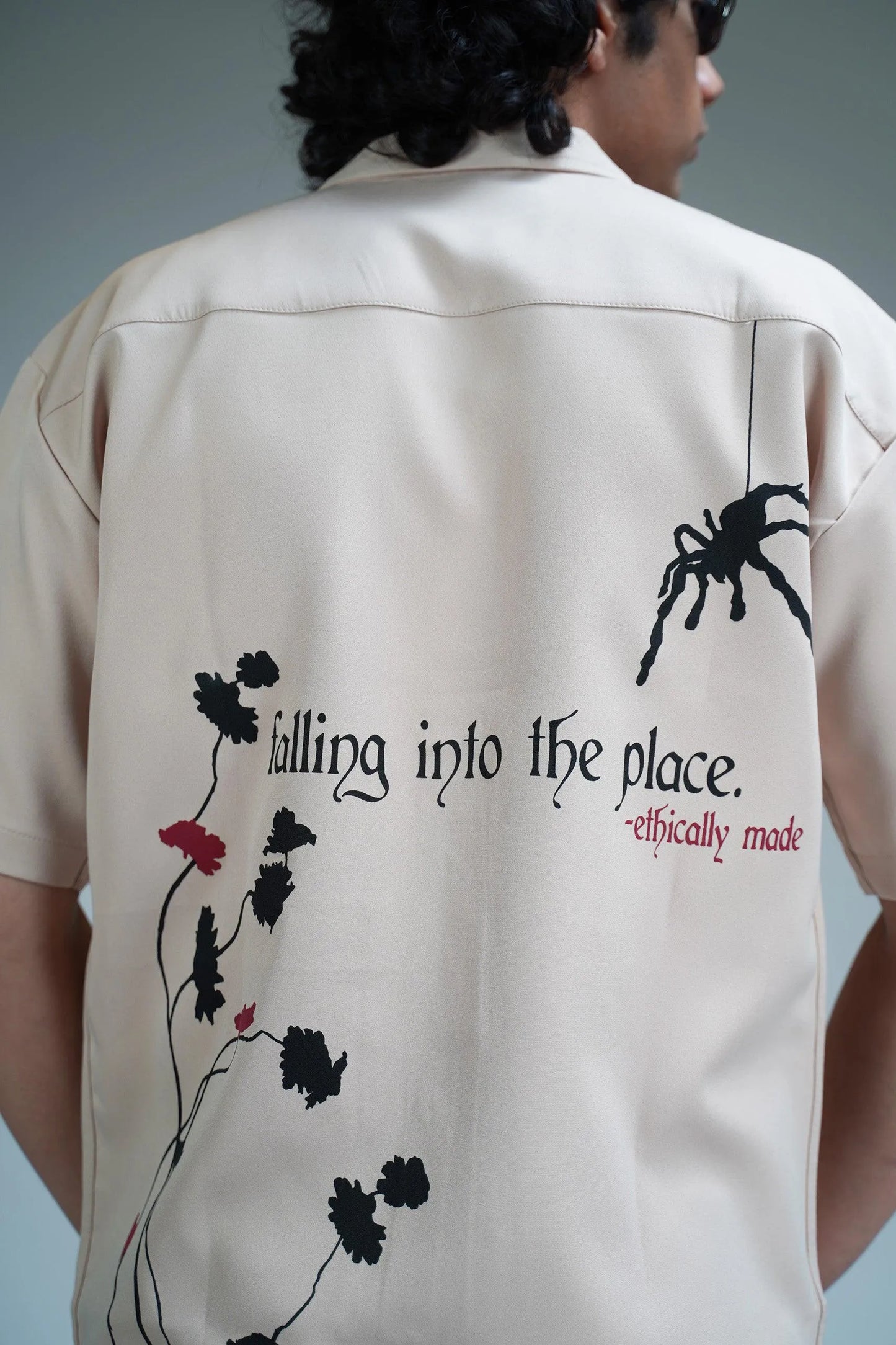 Flowers & Shadows Bowling Shirt - WHAT THE FLEX