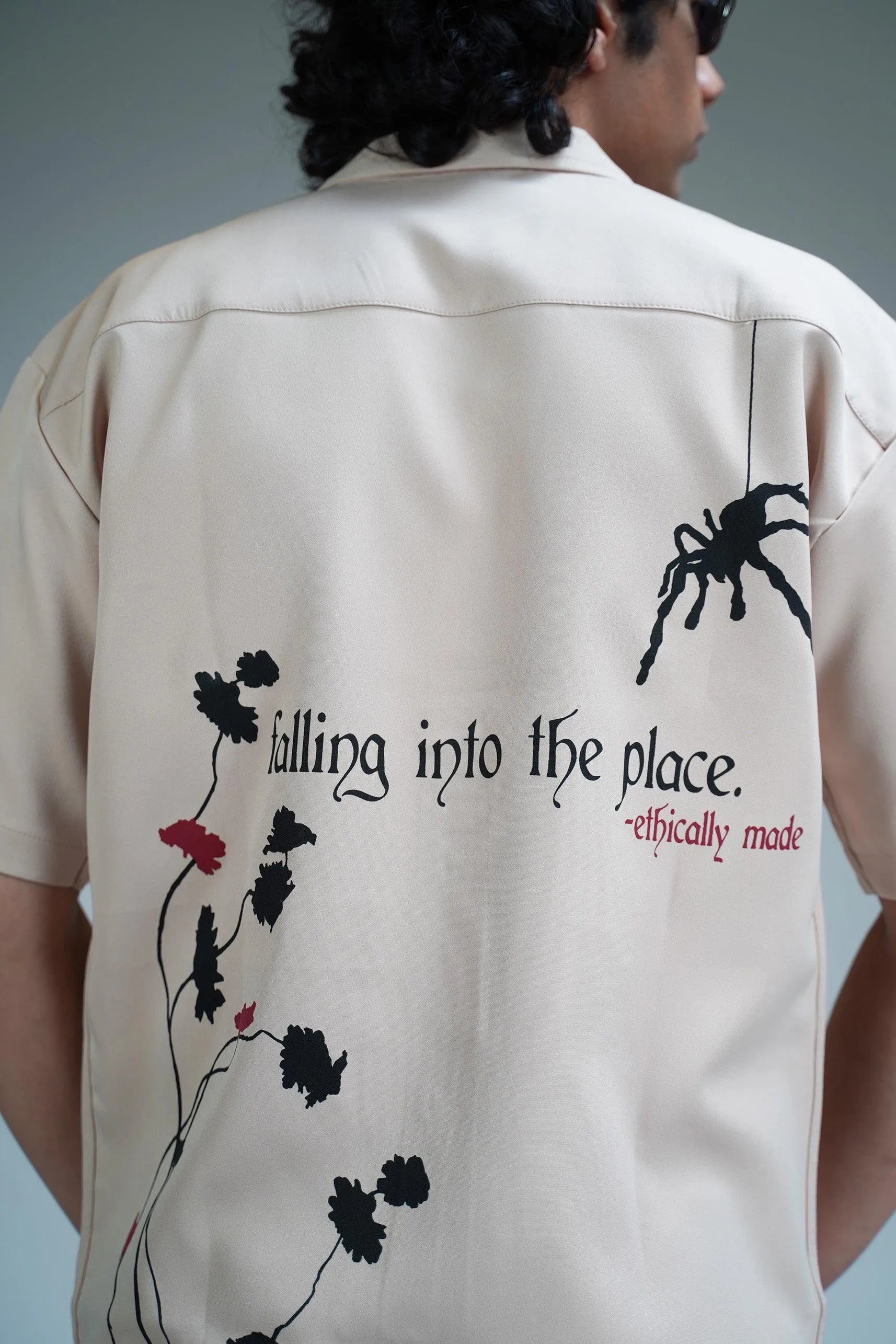 Flowers & Shadows Bowling Shirt - WHAT THE FLEX