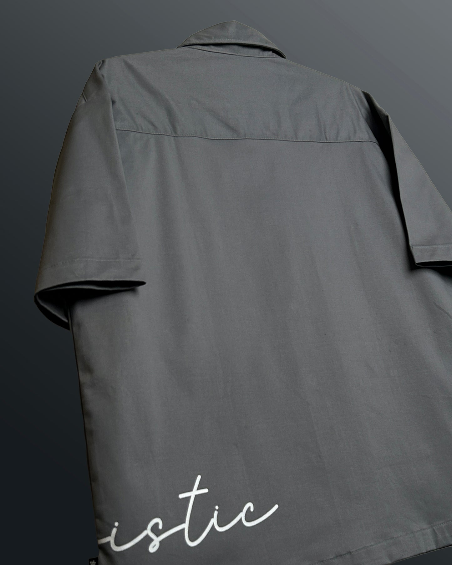 Futuristic Grey Cotton Shirt