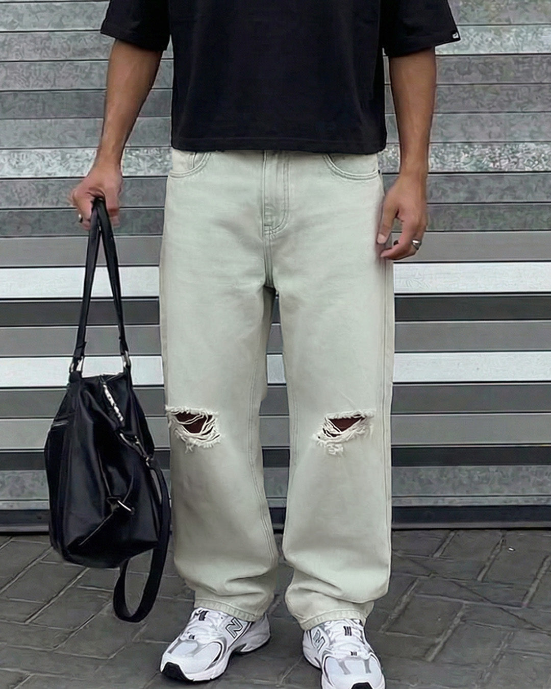 Ice Blue Rugged Jeans