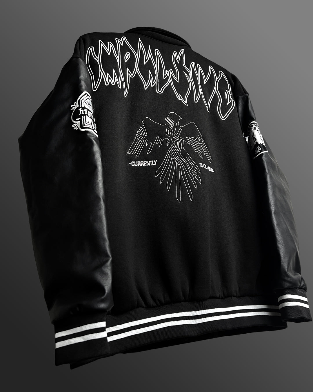 Impulsive Black Varsity Jacket