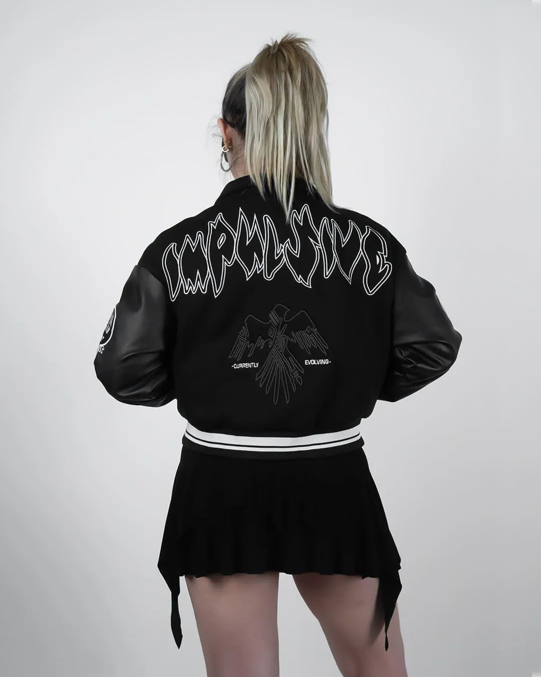 IMPULSIVE VARSITY JACKET (CROPPED) - WHAT THE FLEX