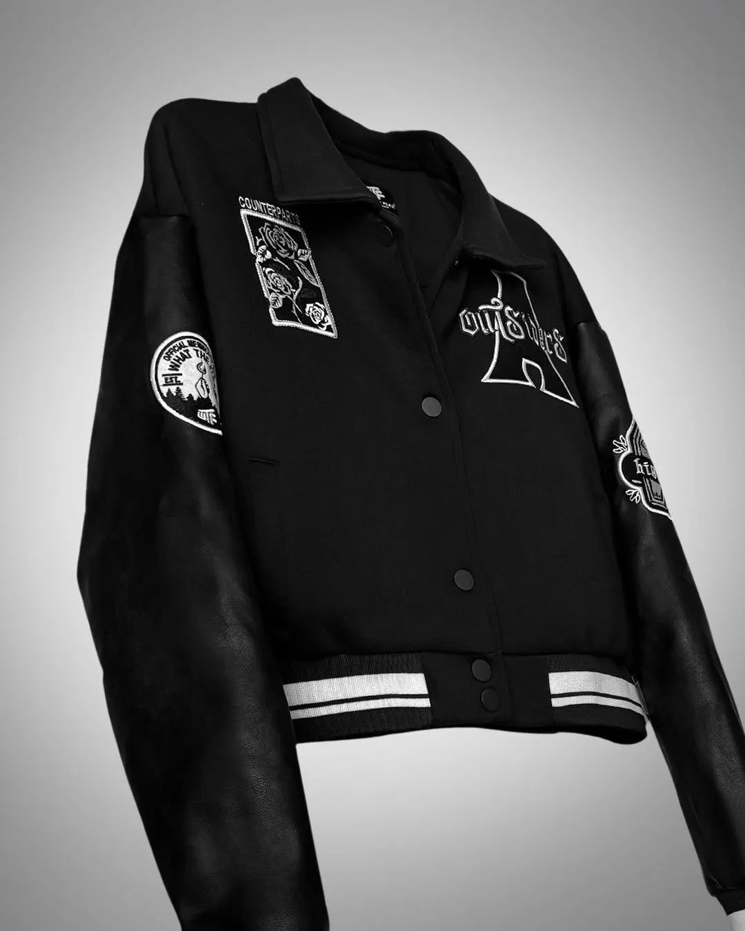 IMPULSIVE VARSITY JACKET (CROPPED) - WHAT THE FLEX