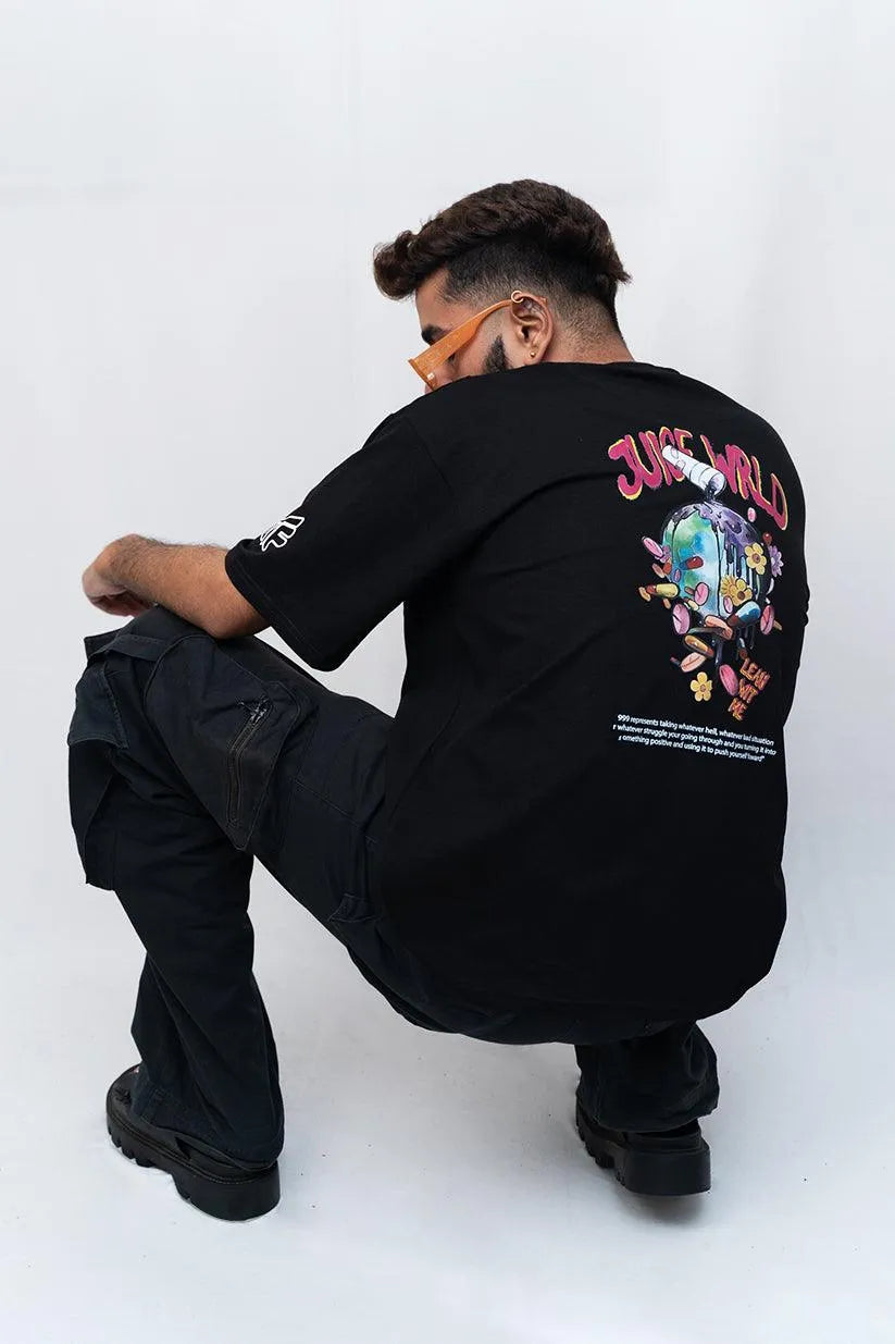 Juice Wrld Oversized T-Shirt - WHAT THE FLEX