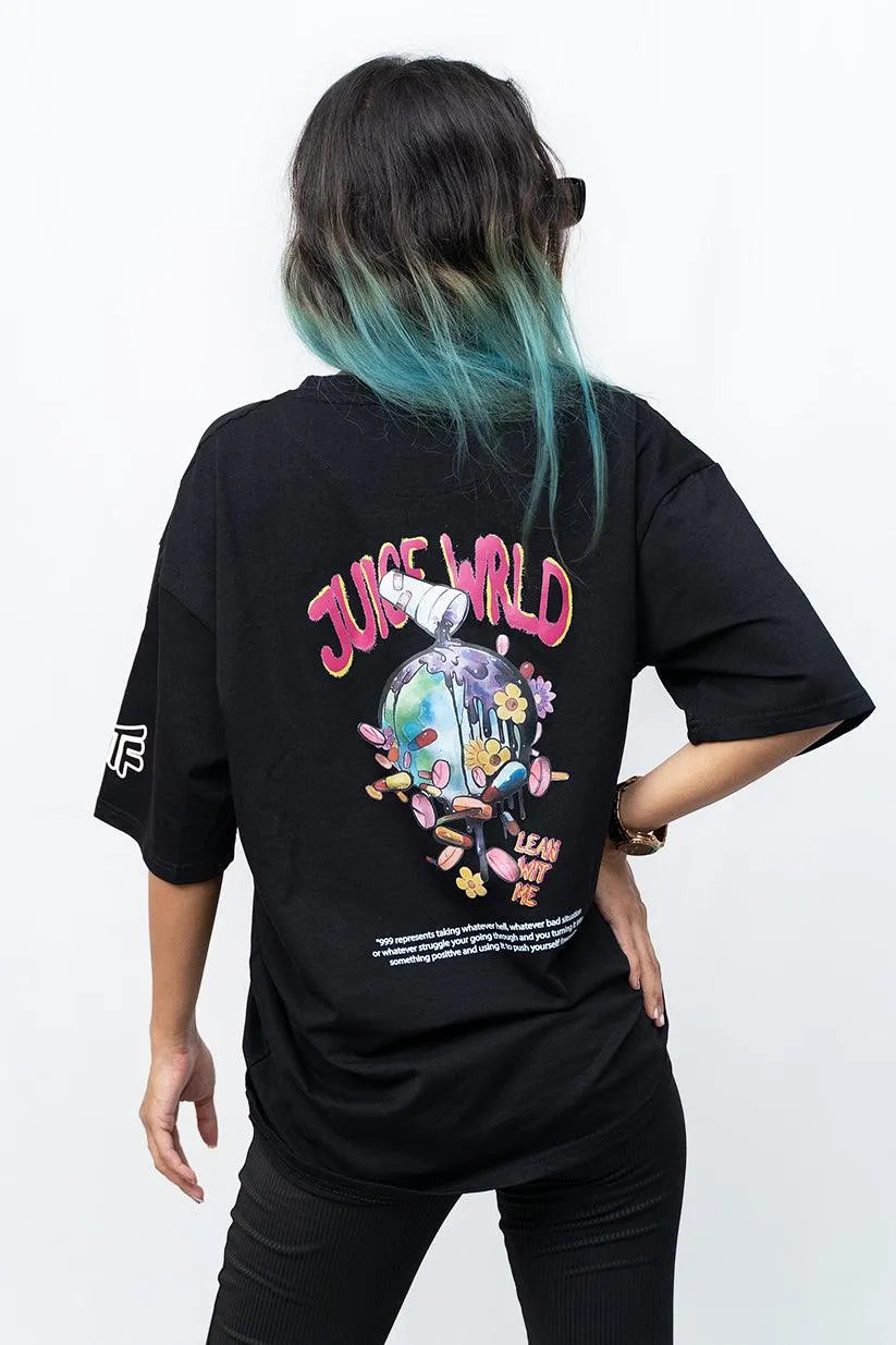 Juice Wrld Oversized T-Shirt - WHAT THE FLEX