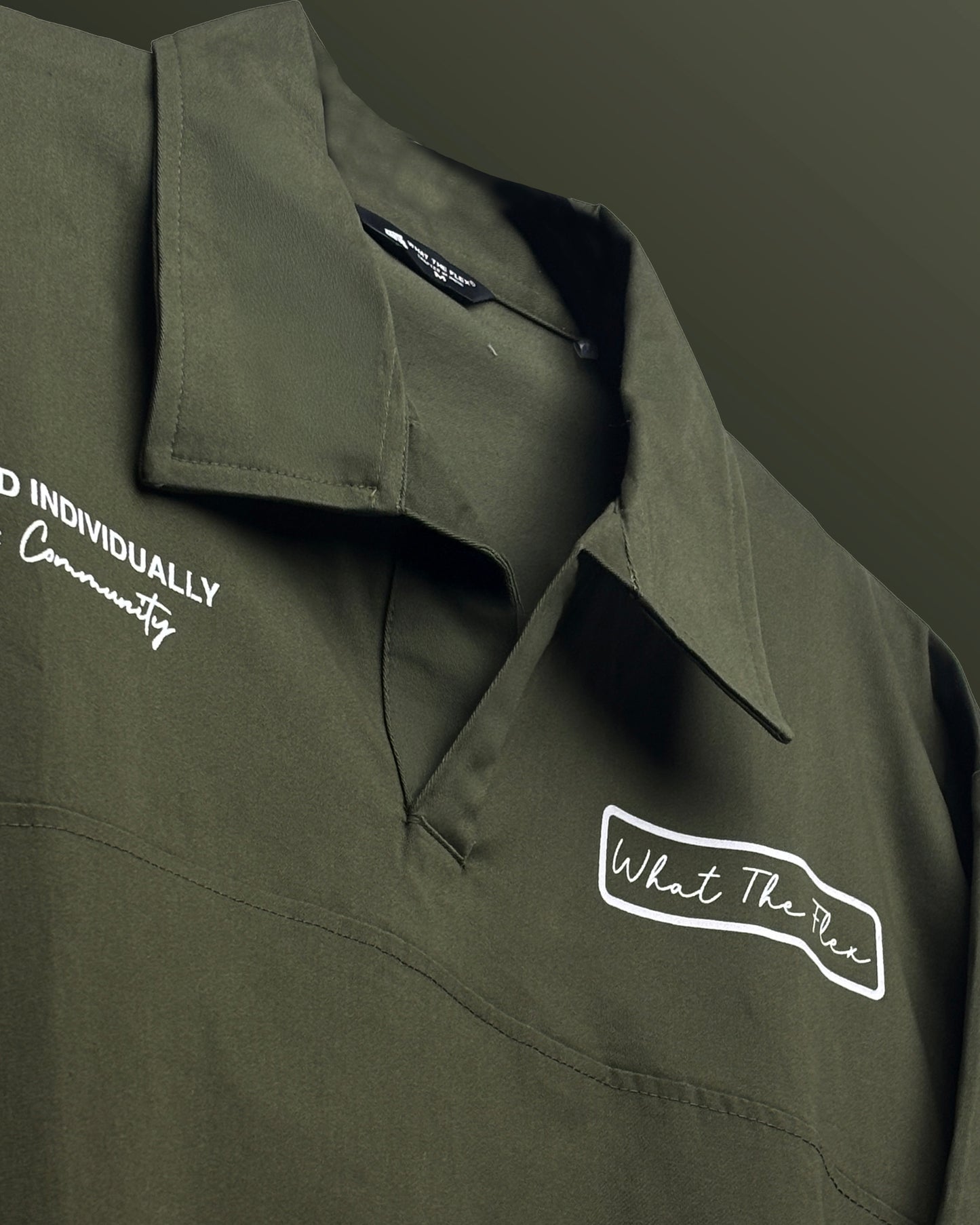 Olive Green Retro Polo T-shirt