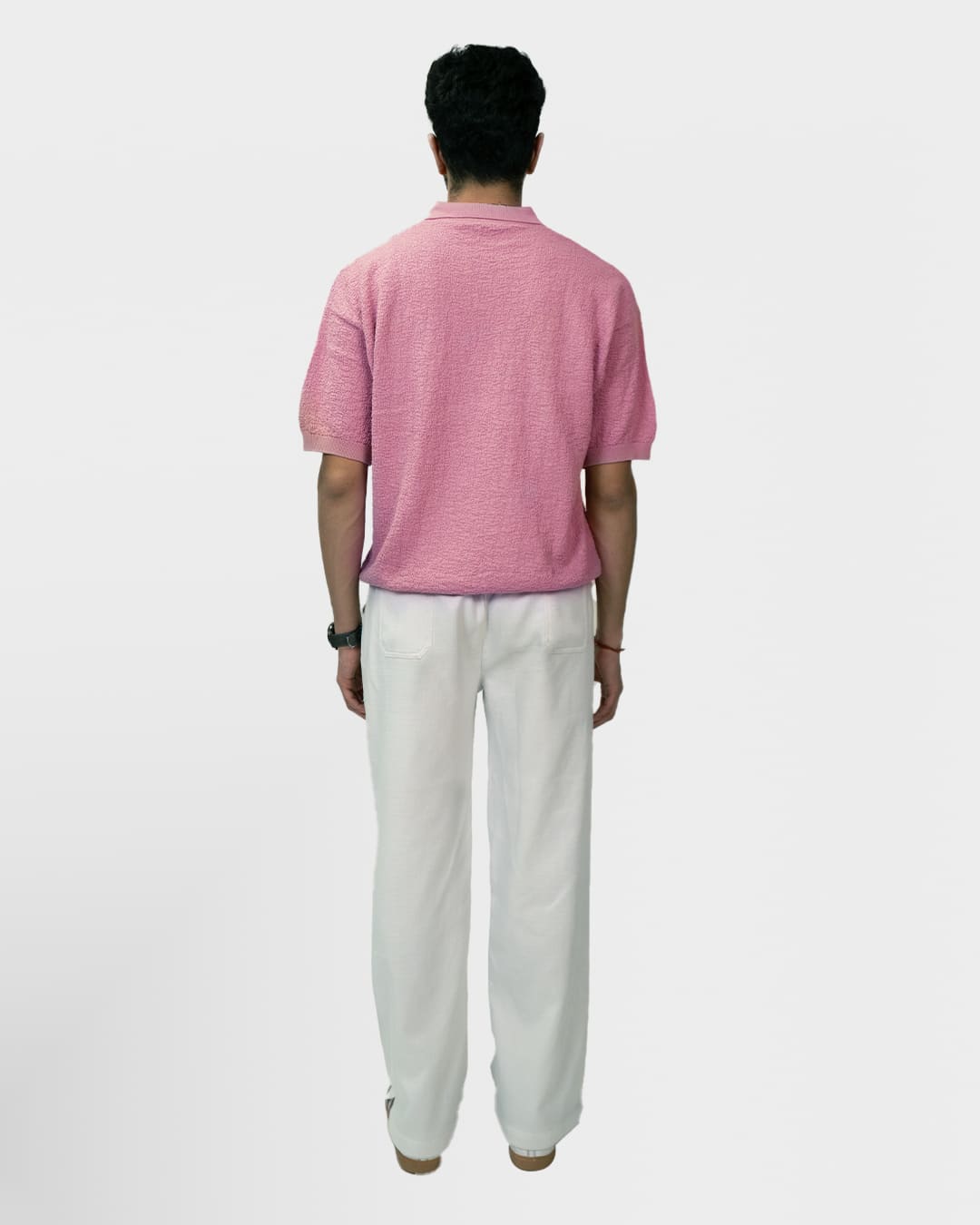 Pink Urban Knit Polo T-Shirt