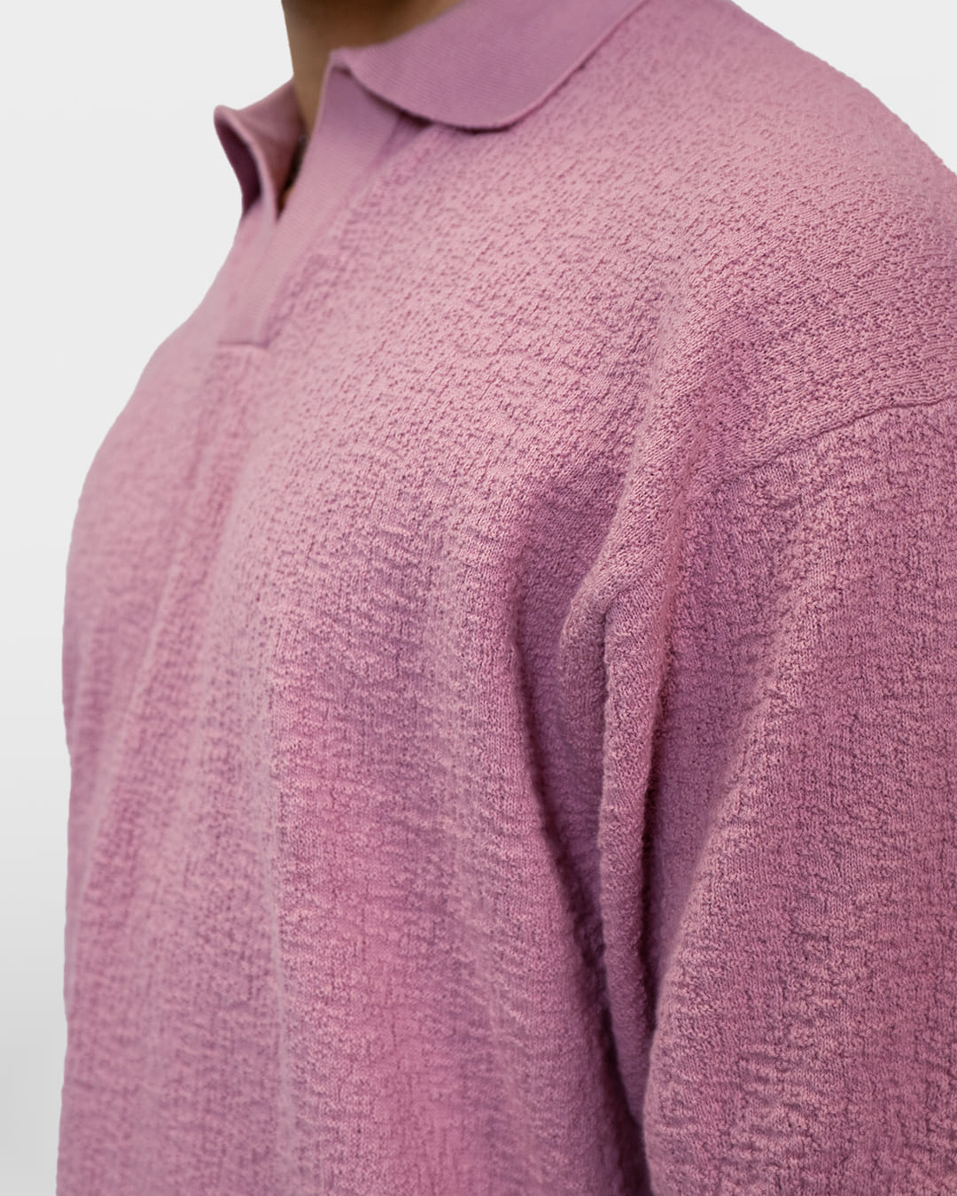 Pink Urban Knit Polo T-Shirt