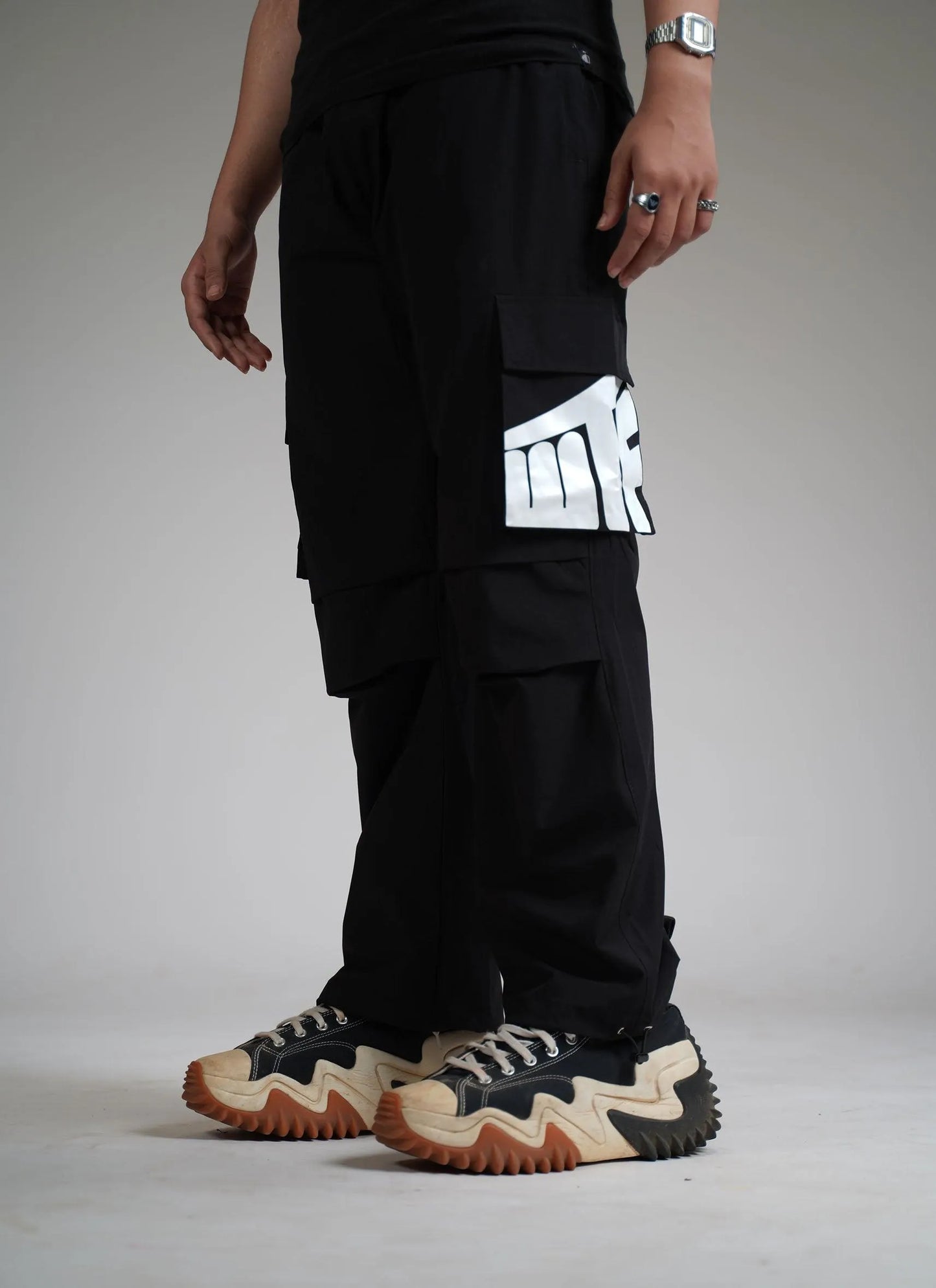 Black Parachute Pants - WHAT THE FLEX