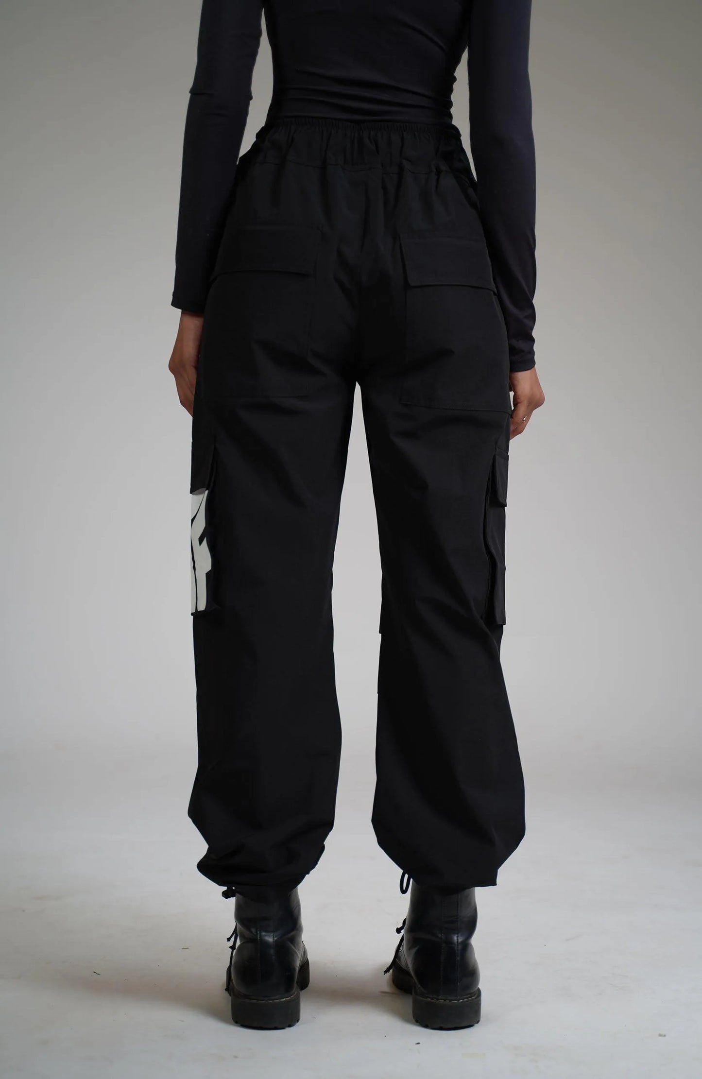 Black Parachute Pants - WHAT THE FLEX