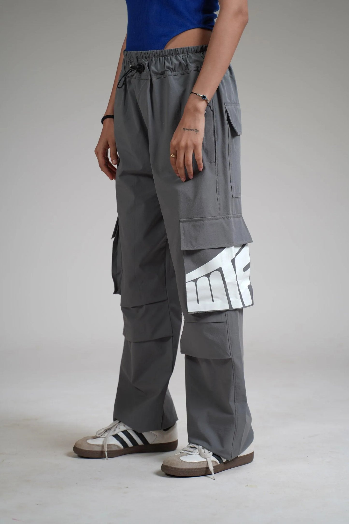 Grey Parachute Pants - WHAT THE FLEX