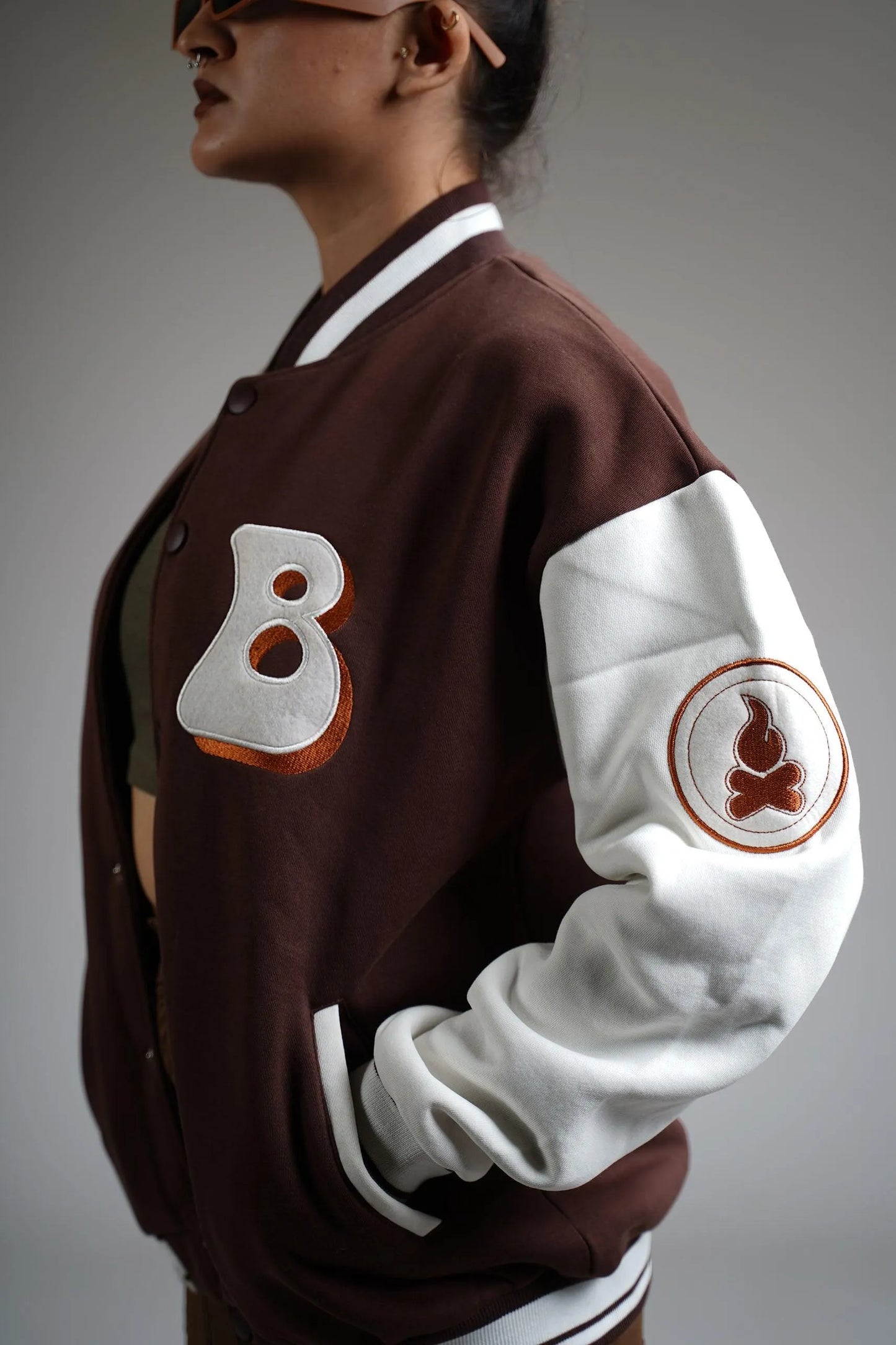 PRAISE TO THE HIGHEST VARSITY JACKET - WHAT THE FLEX