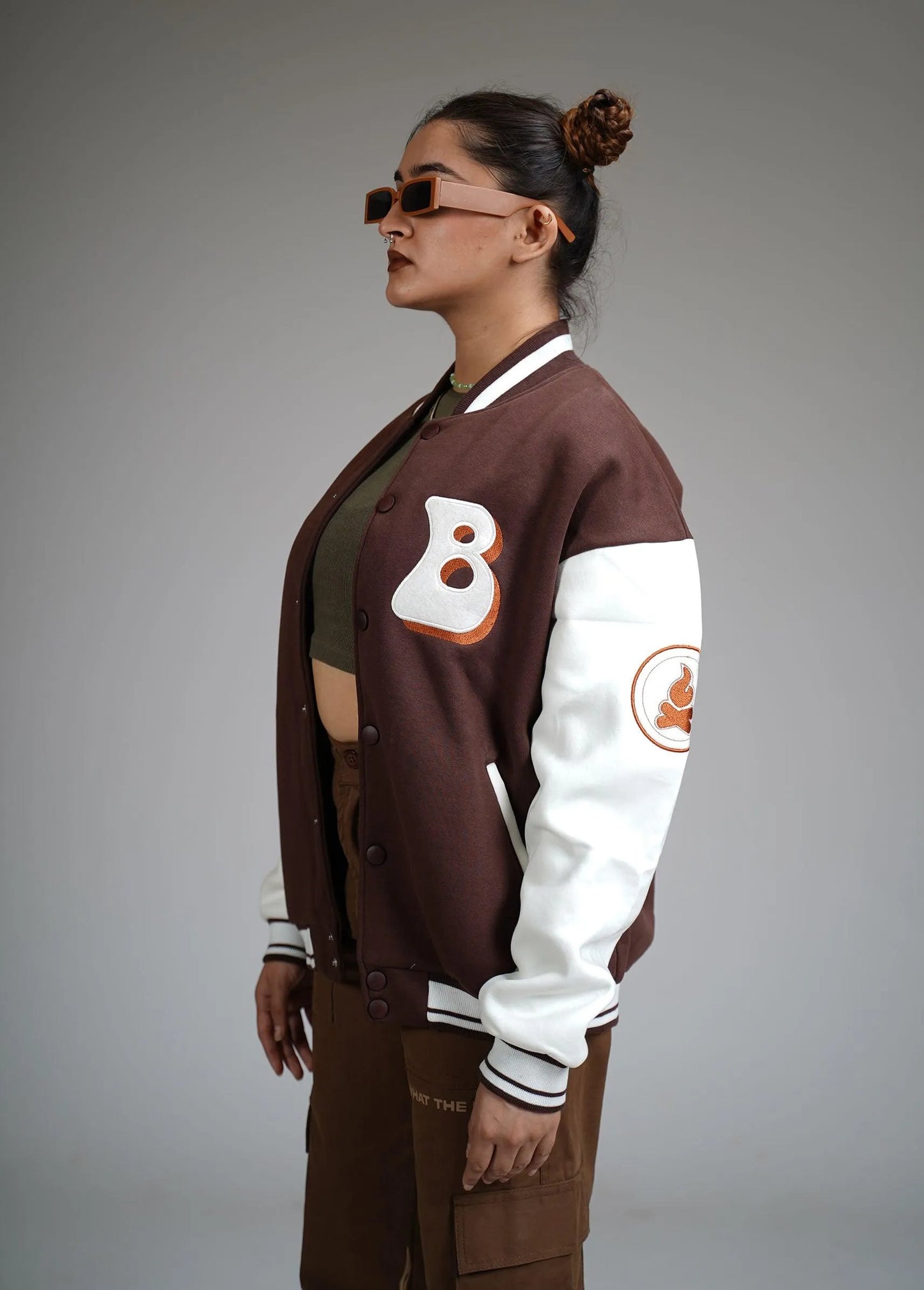 PRAISE TO THE HIGHEST VARSITY JACKET - WHAT THE FLEX