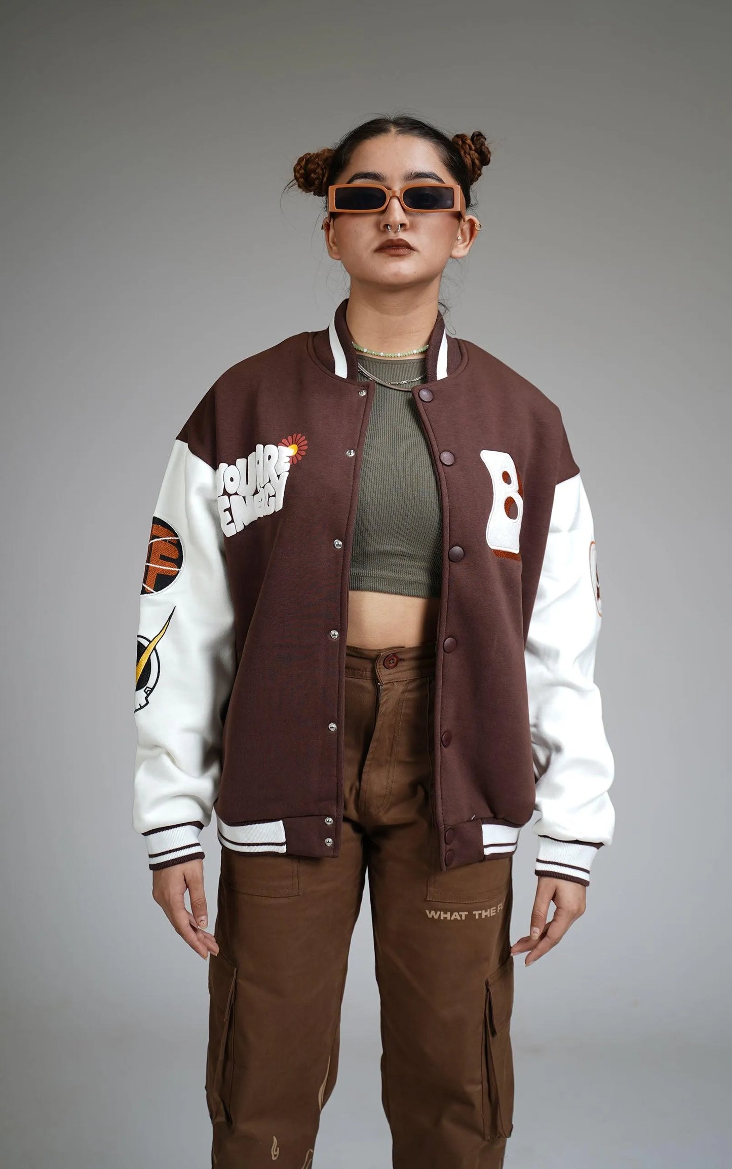 PRAISE TO THE HIGHEST VARSITY JACKET - WHAT THE FLEX
