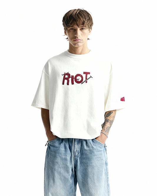 Riot Off White Heavyweight T-shirt