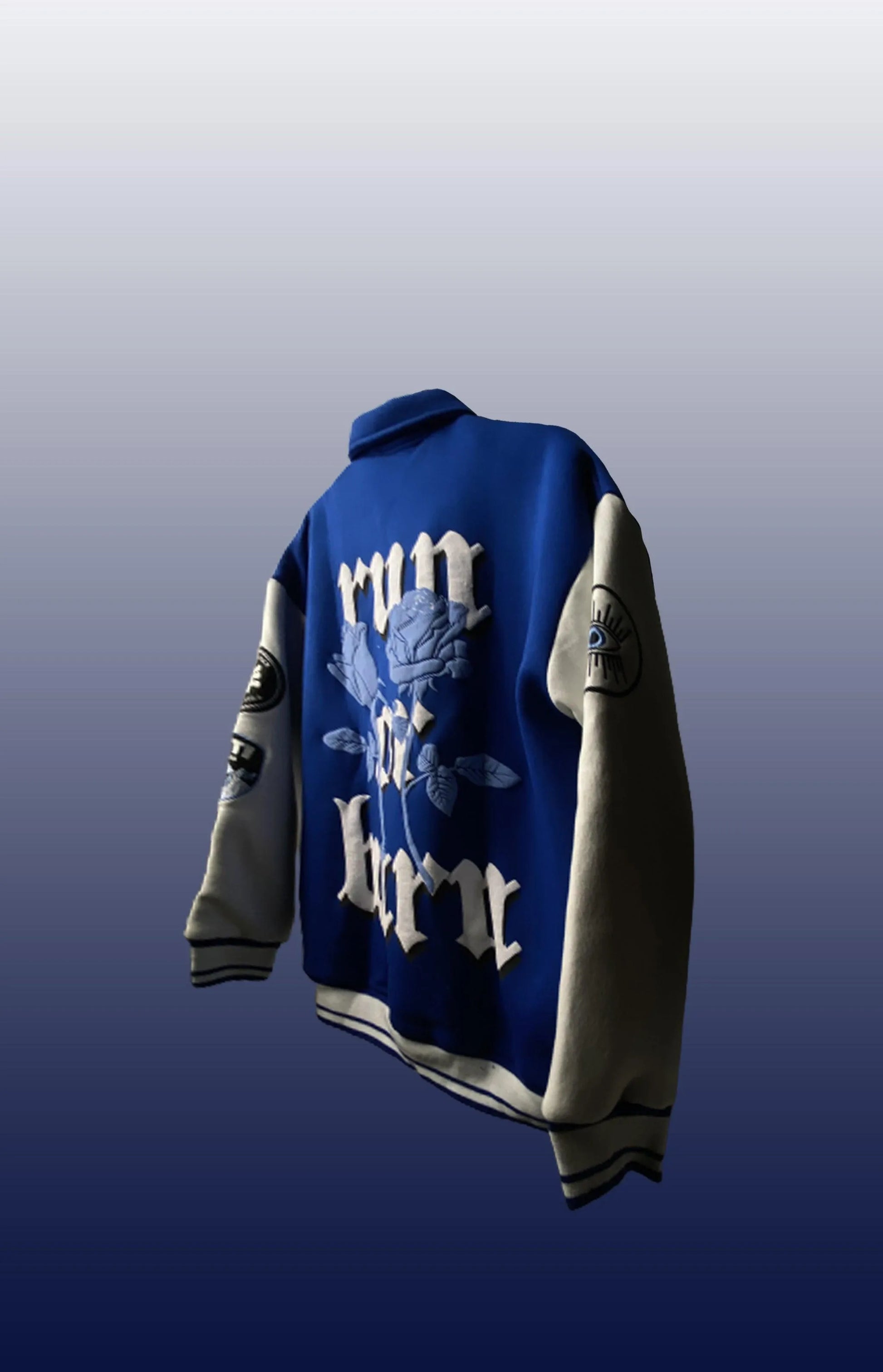 RUN OR BURN VARSITY JACKET - WHAT THE FLEX