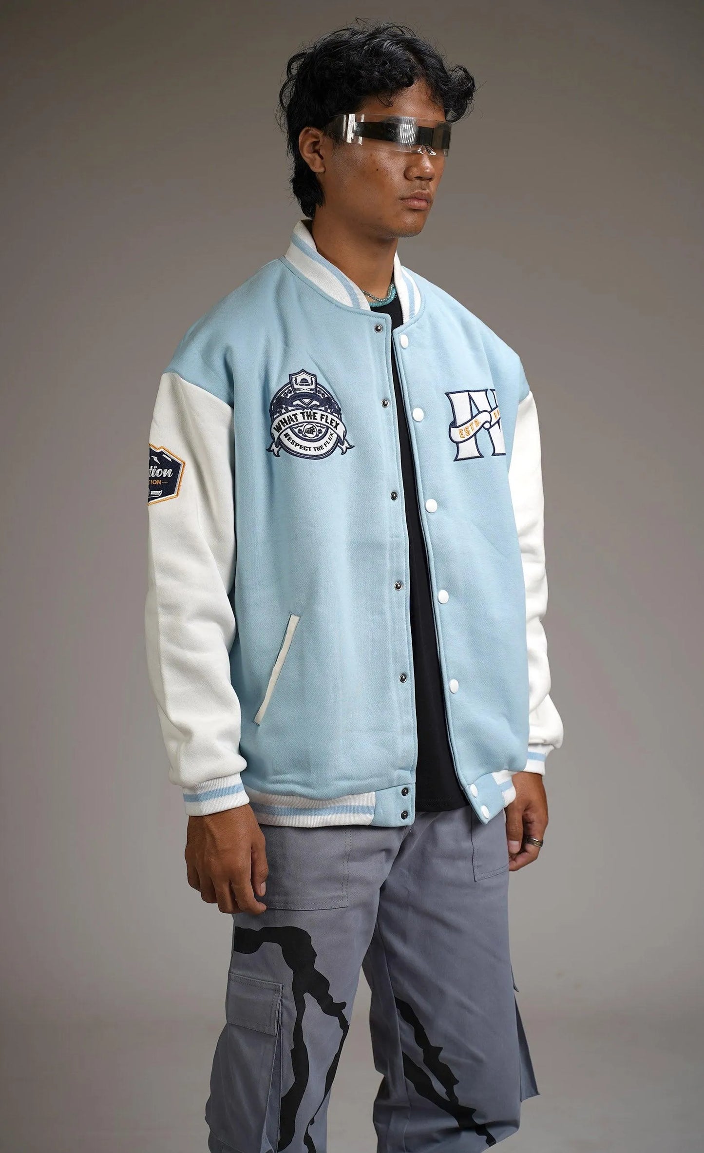BREAKING SENSATION Varsity Jacket - WHAT THE FLEX