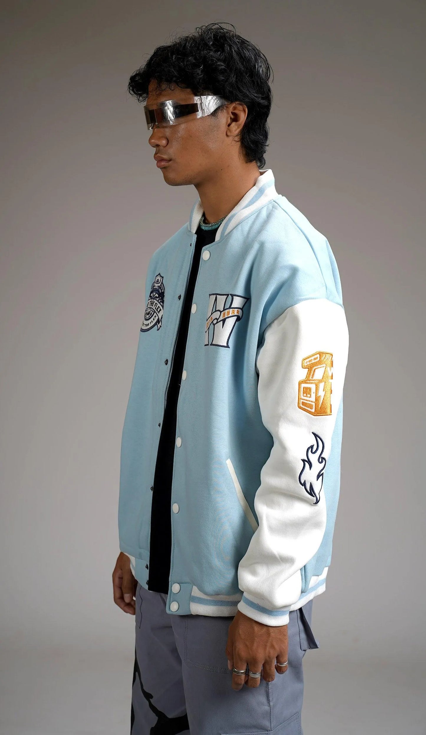 BREAKING SENSATION Varsity Jacket - WHAT THE FLEX