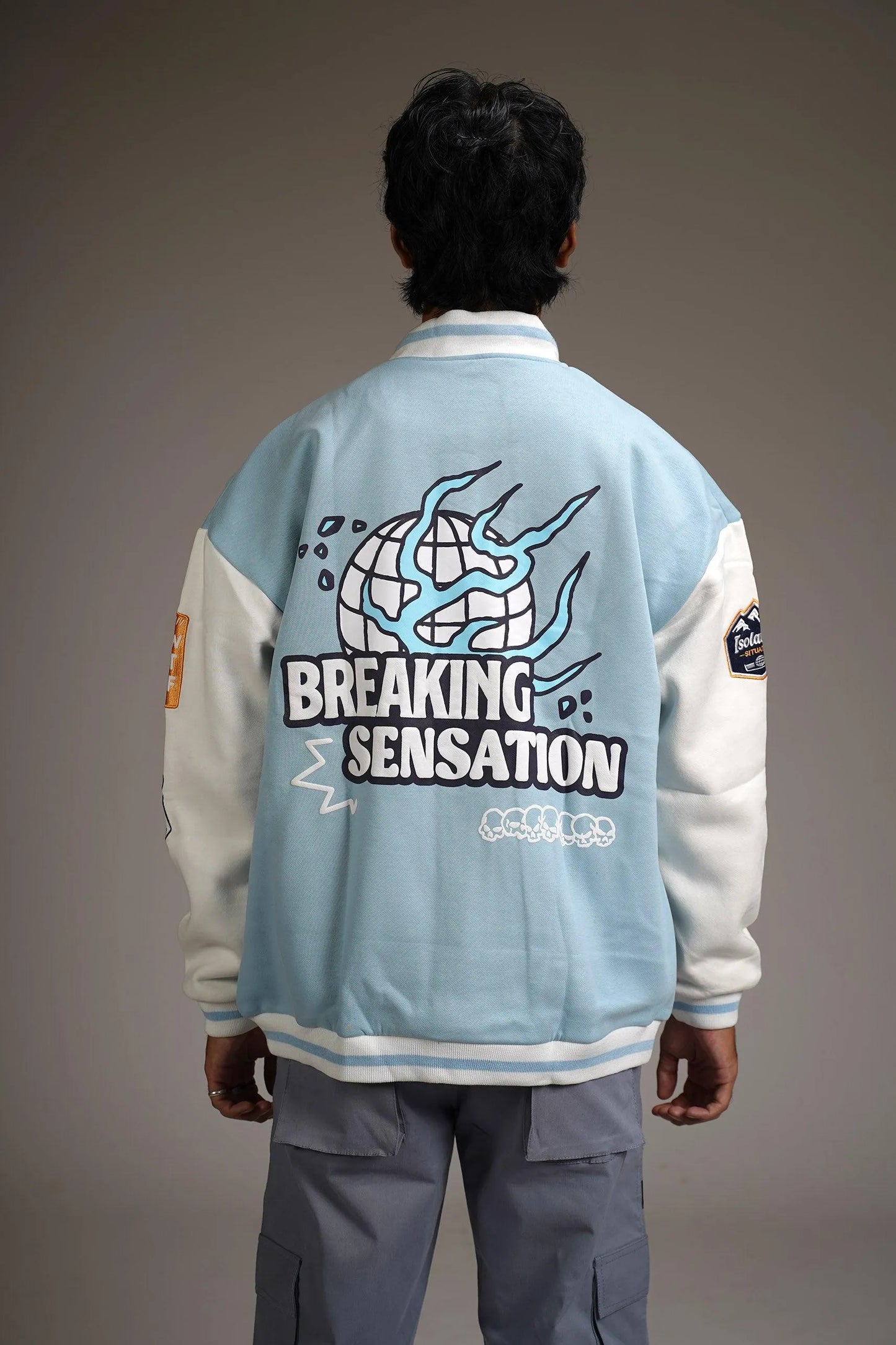 BREAKING SENSATION Varsity Jacket - WHAT THE FLEX