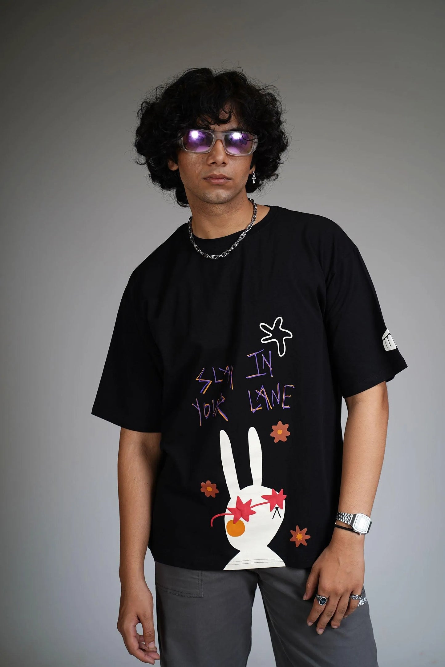 Slay In Your Lane Oversized T-shirt - WHAT THE FLEX