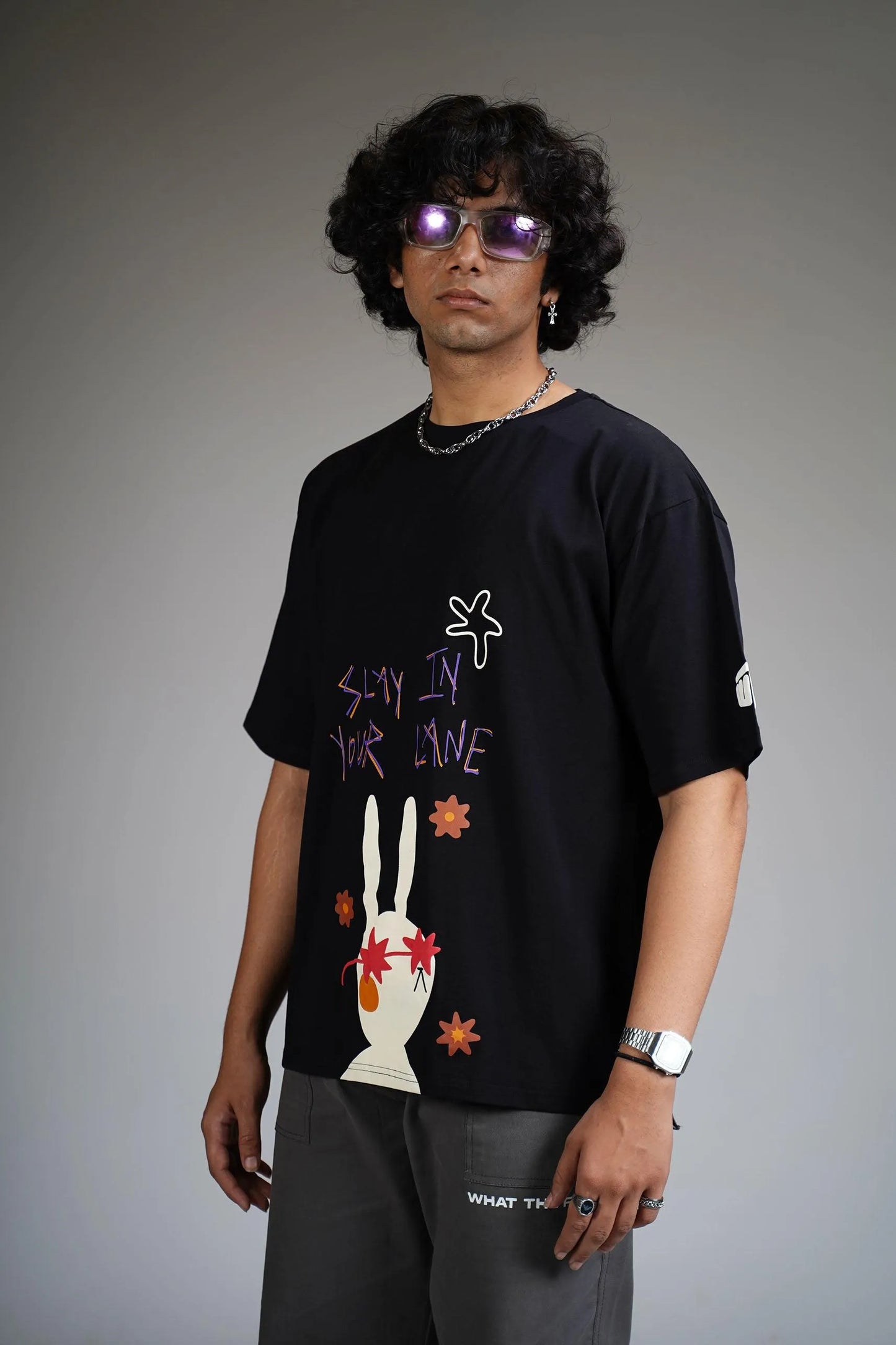 Slay In Your Lane Oversized T-shirt - WHAT THE FLEX