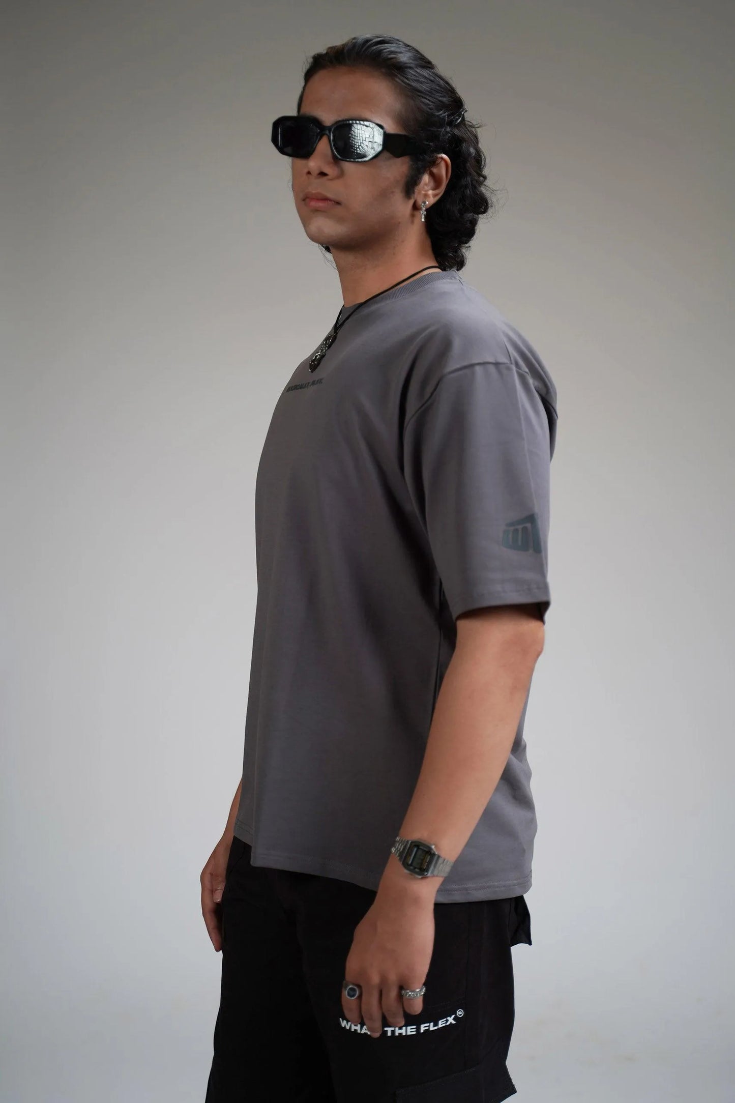 Basic Grey Heavyweight T-shirt - WHAT THE FLEX