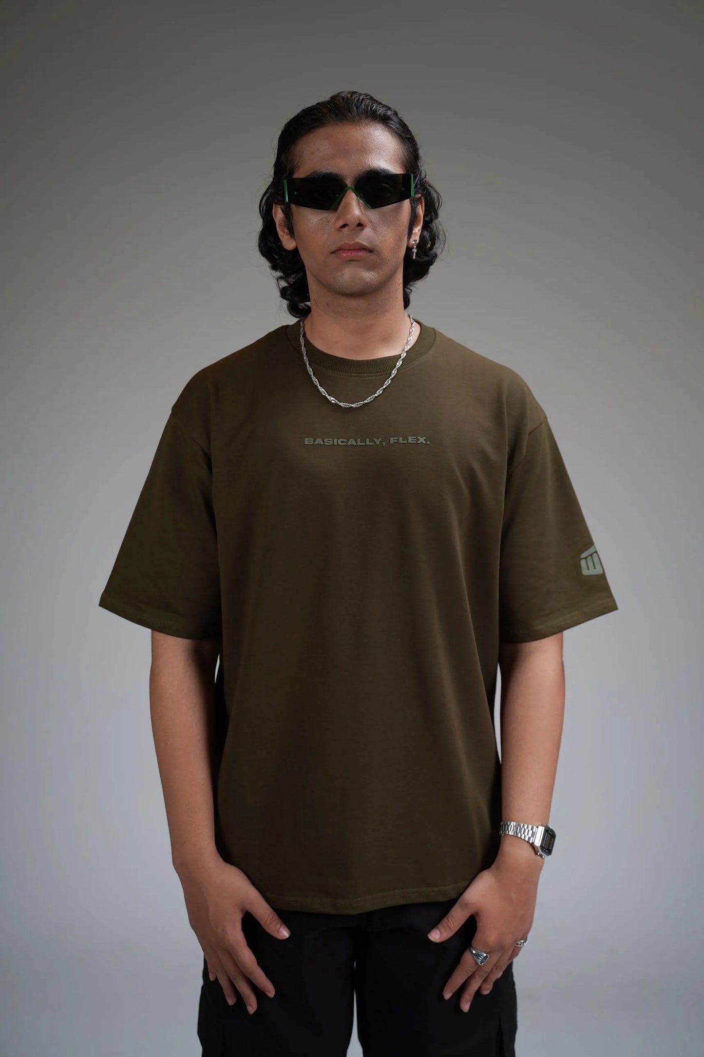 Basic Olive Heavyweight T-shirt - WHAT THE FLEX